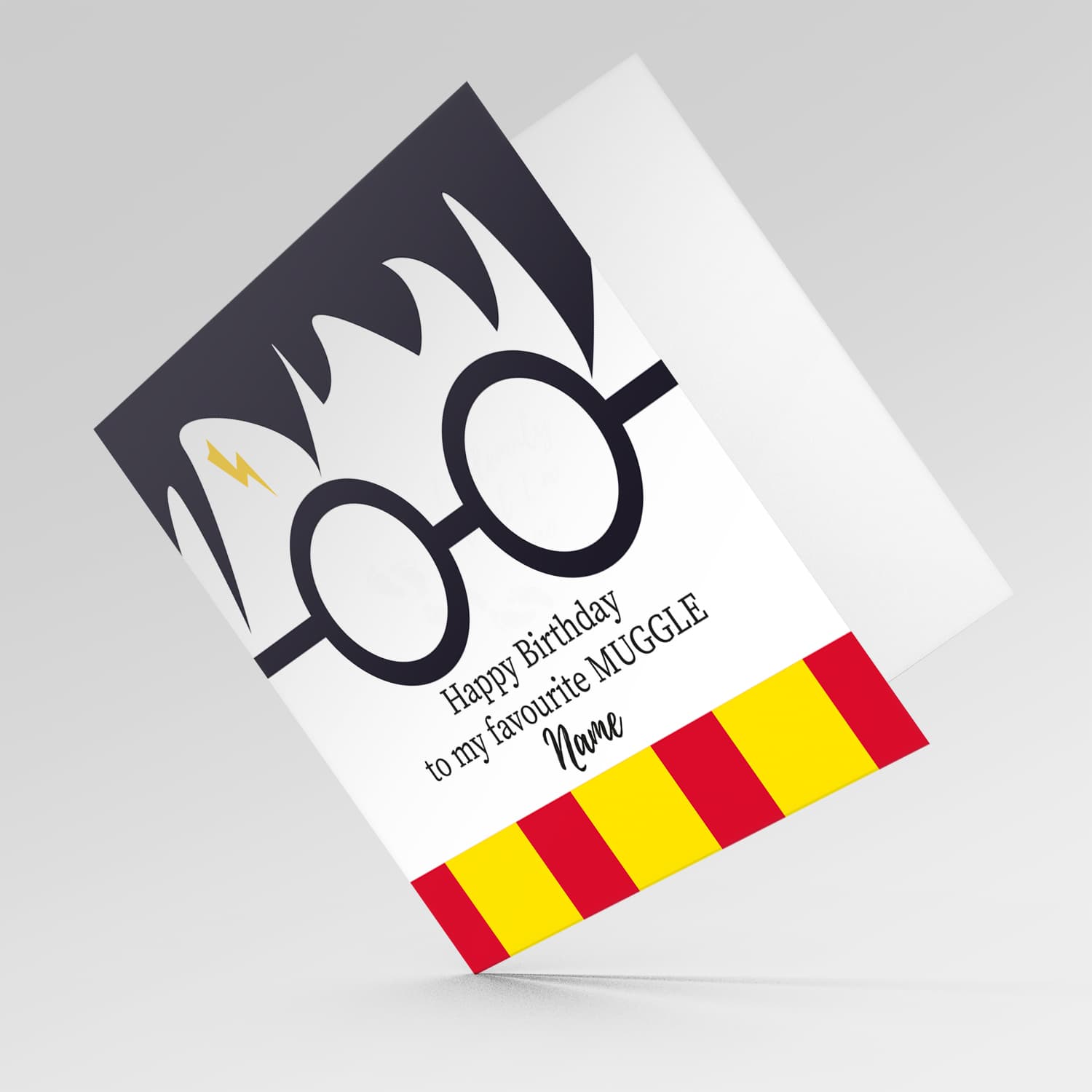 Harry potter themed birthday card in English (Personalisable)