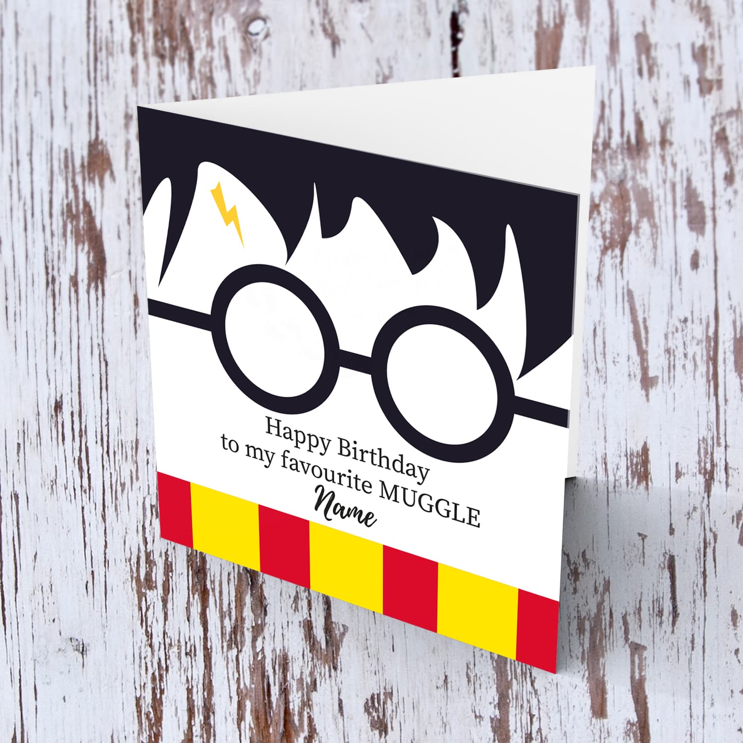 Harry potter themed birthday card in English (Personalisable)