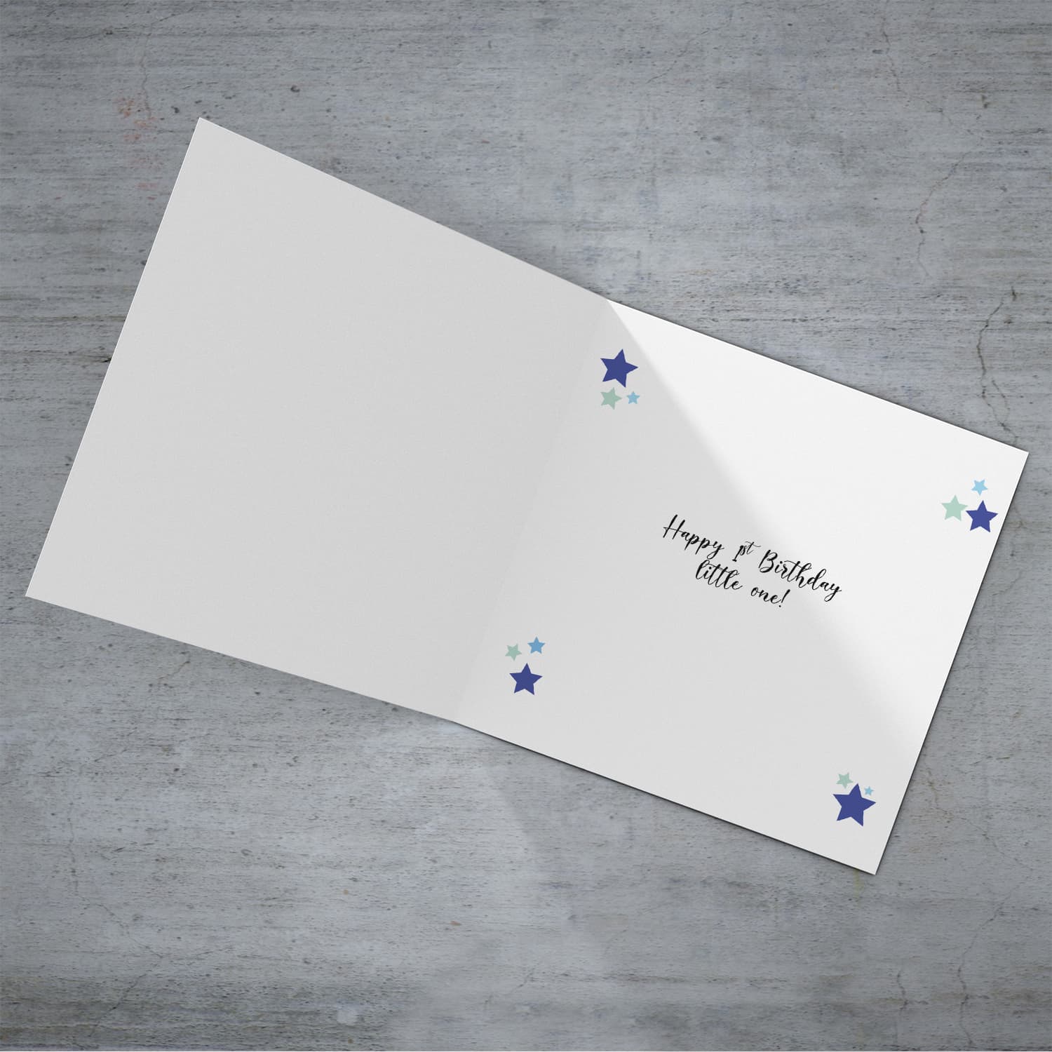 Twinkle twinkle little star birthday card for boys FIRST year in English (Personalisable)