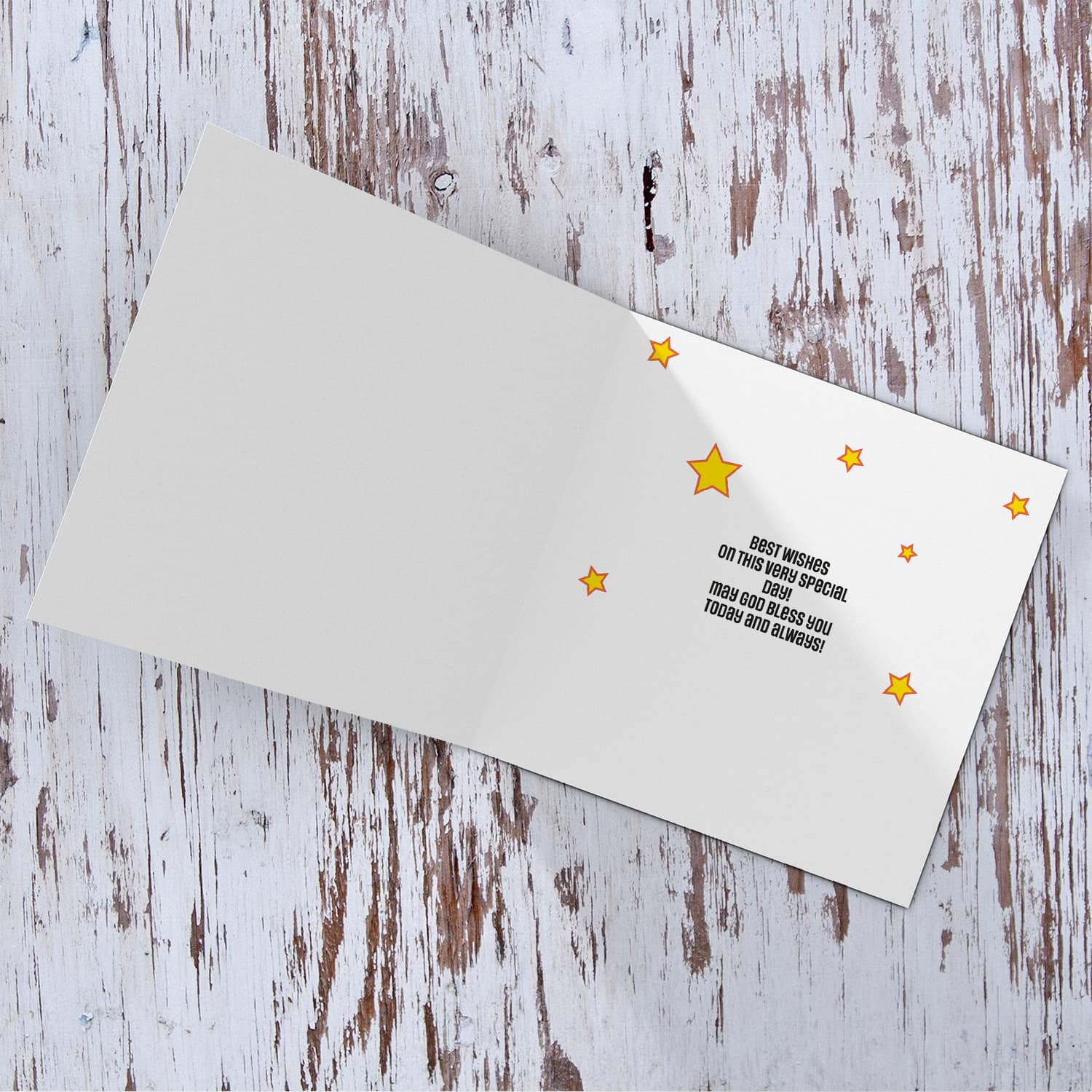 Bulldozer themed personalisable birthday card in English 