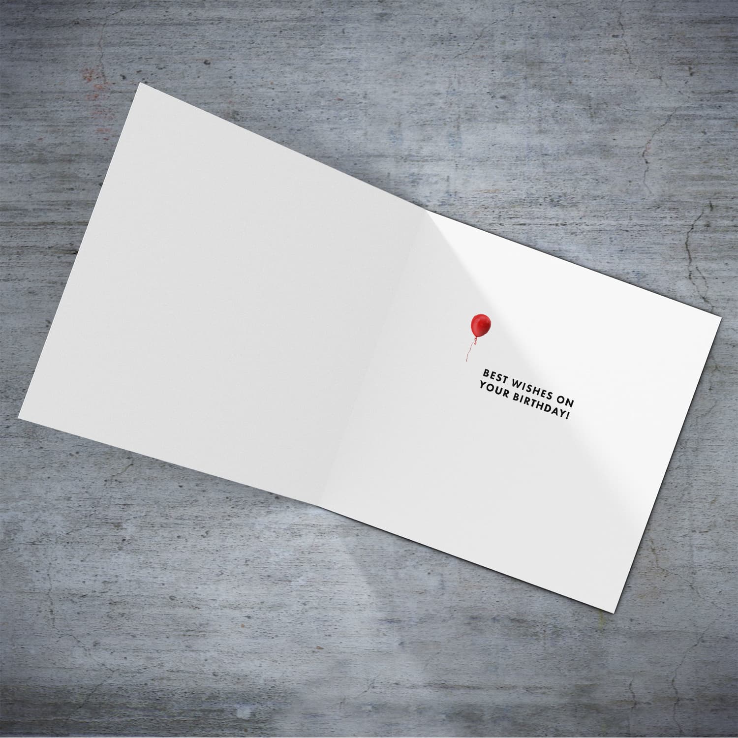 16th personalisable birthday card with red balloon in English