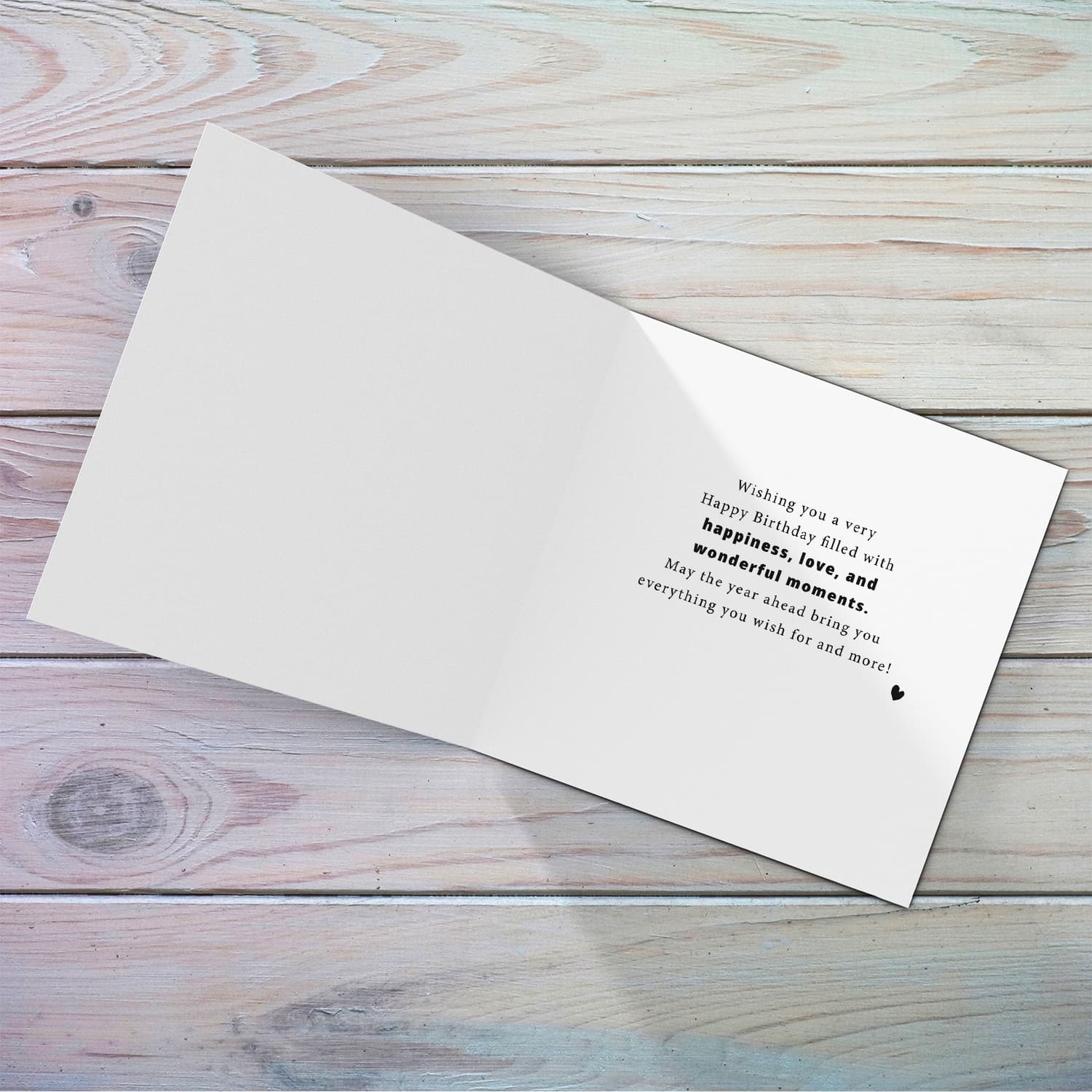 A beautiful birthday card for DAD in big light blue font featuring hearts in English (Personalisable)