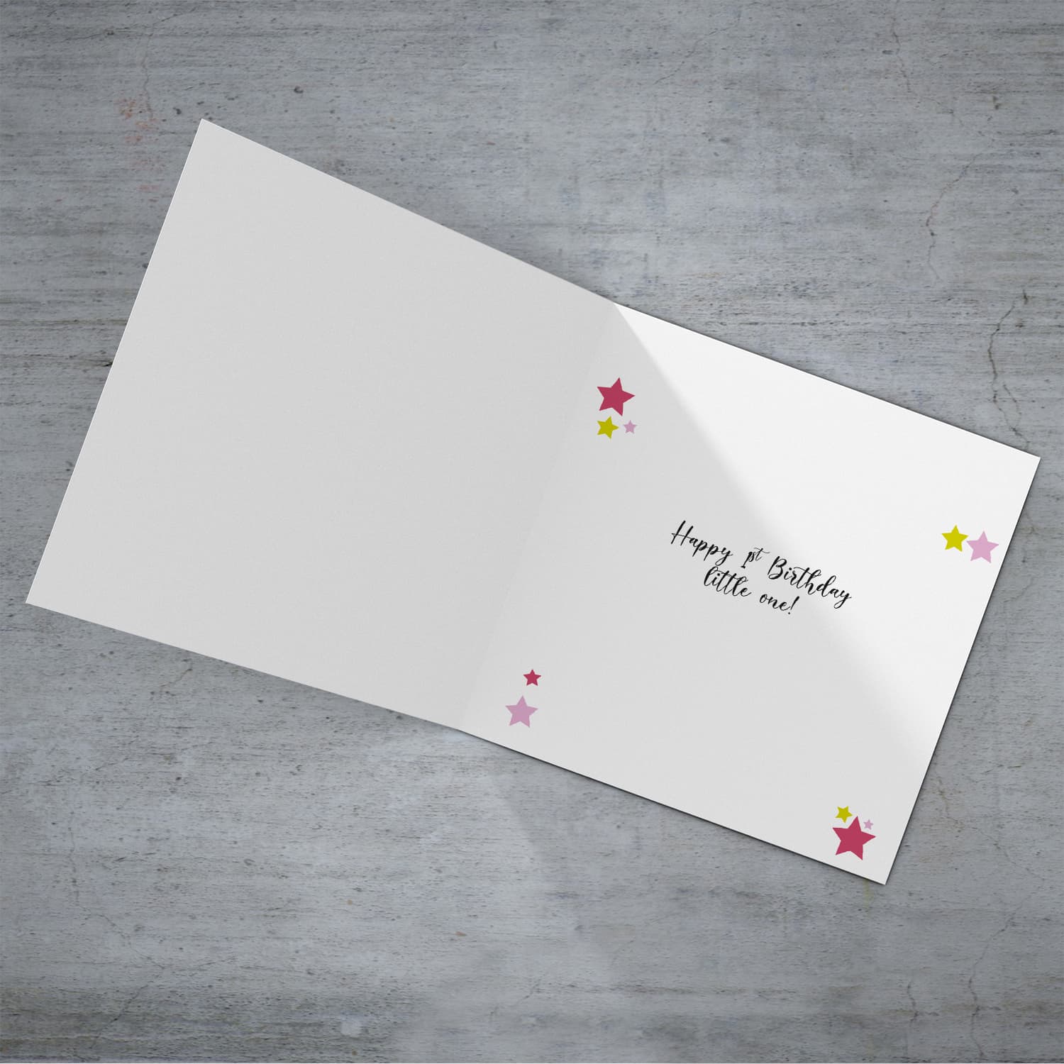 Twinkle twinkle little star birthday card for girls FIRST year in English (Personalisable)