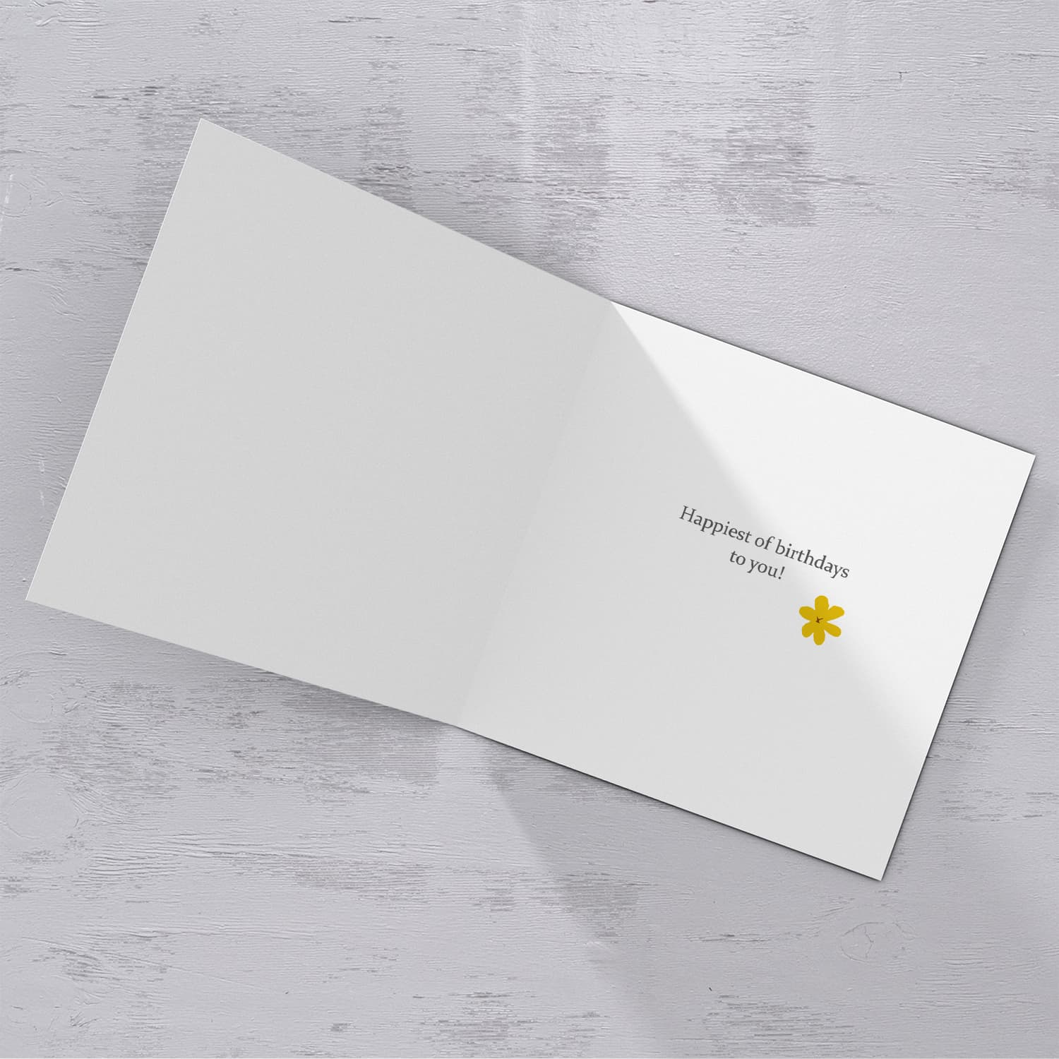 Colourful floral themed birthday card with light pink background in English (personalisable)