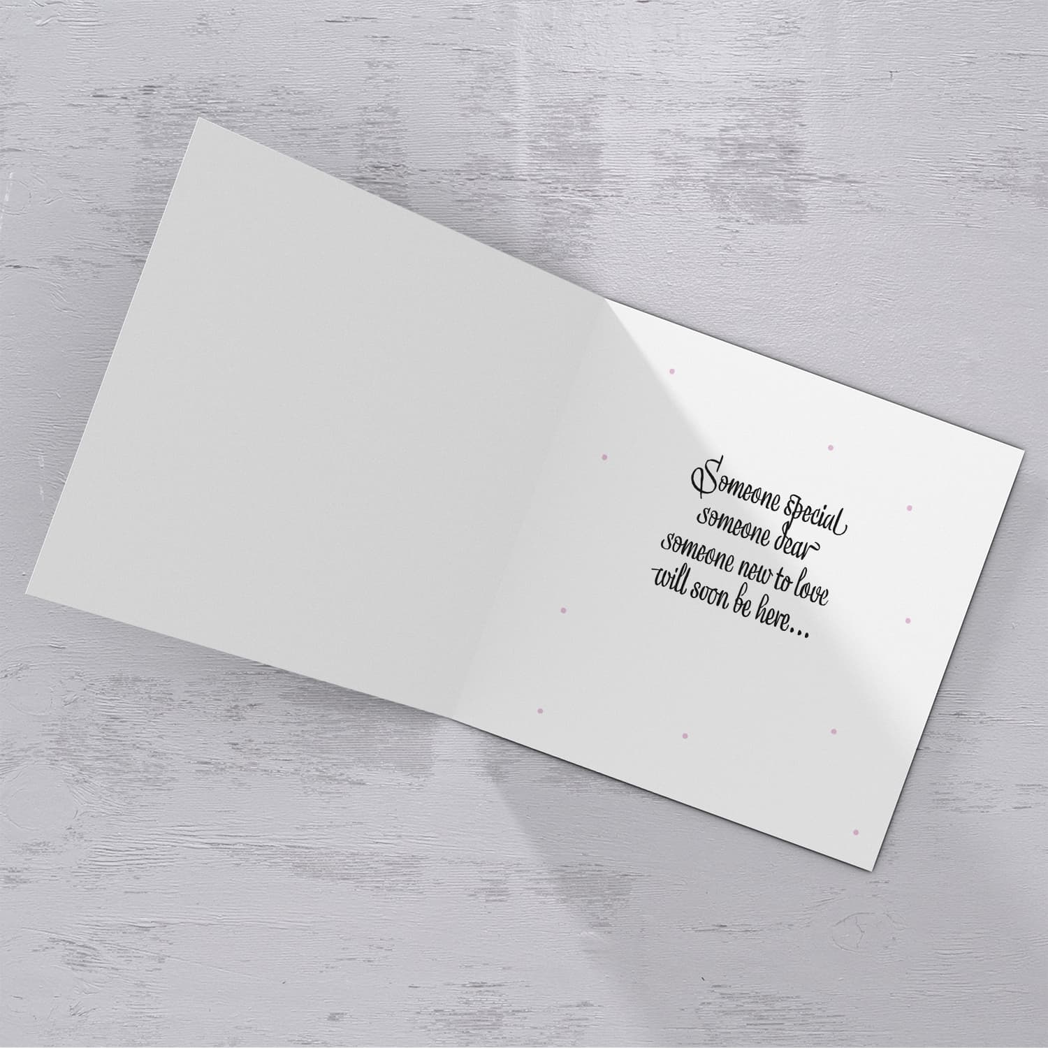 Pink Watercolour heart Baby shower card for Mummy to be in English (Personalisable)