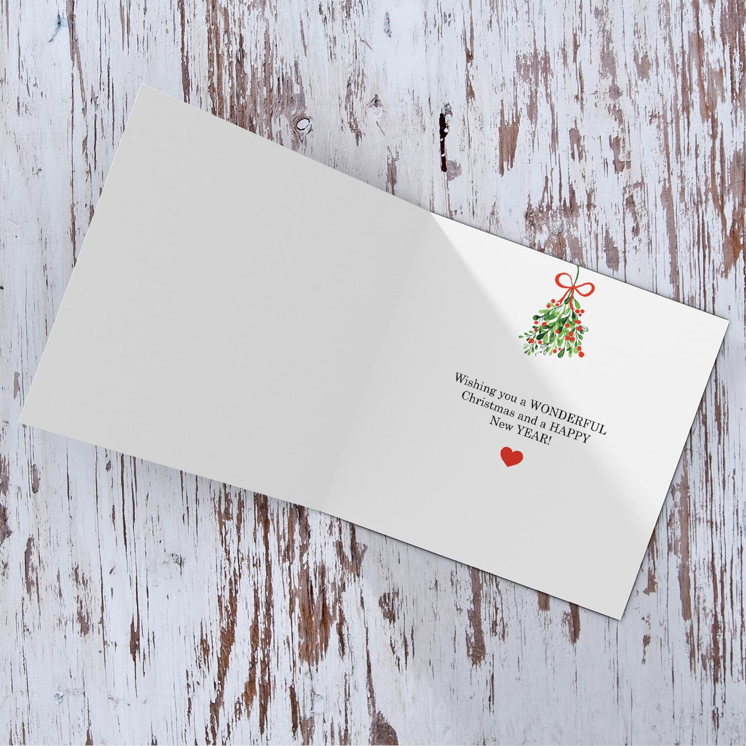 Elf themed personalisable Christmas card in English
