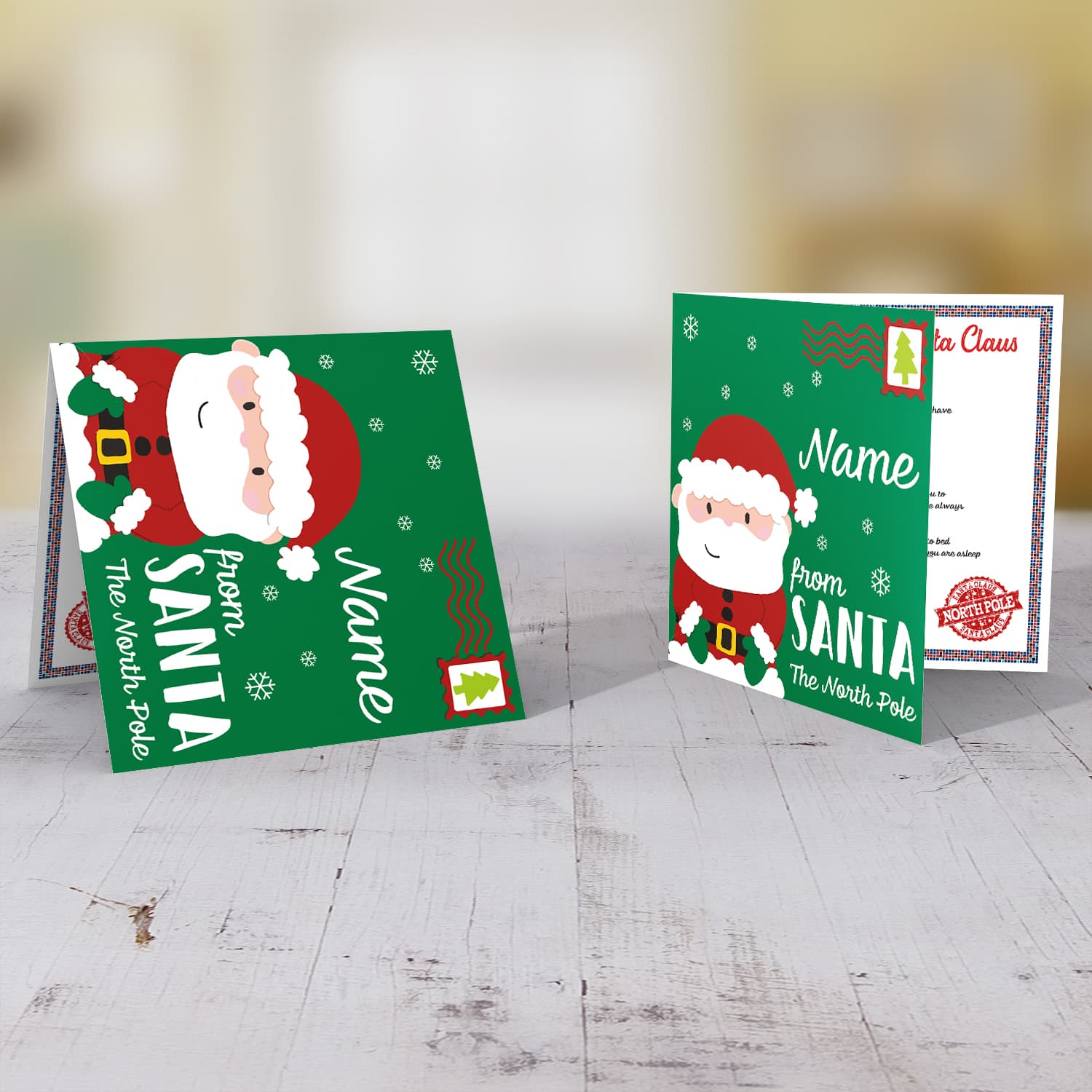Personalisable Christmas card from Santa with a special message