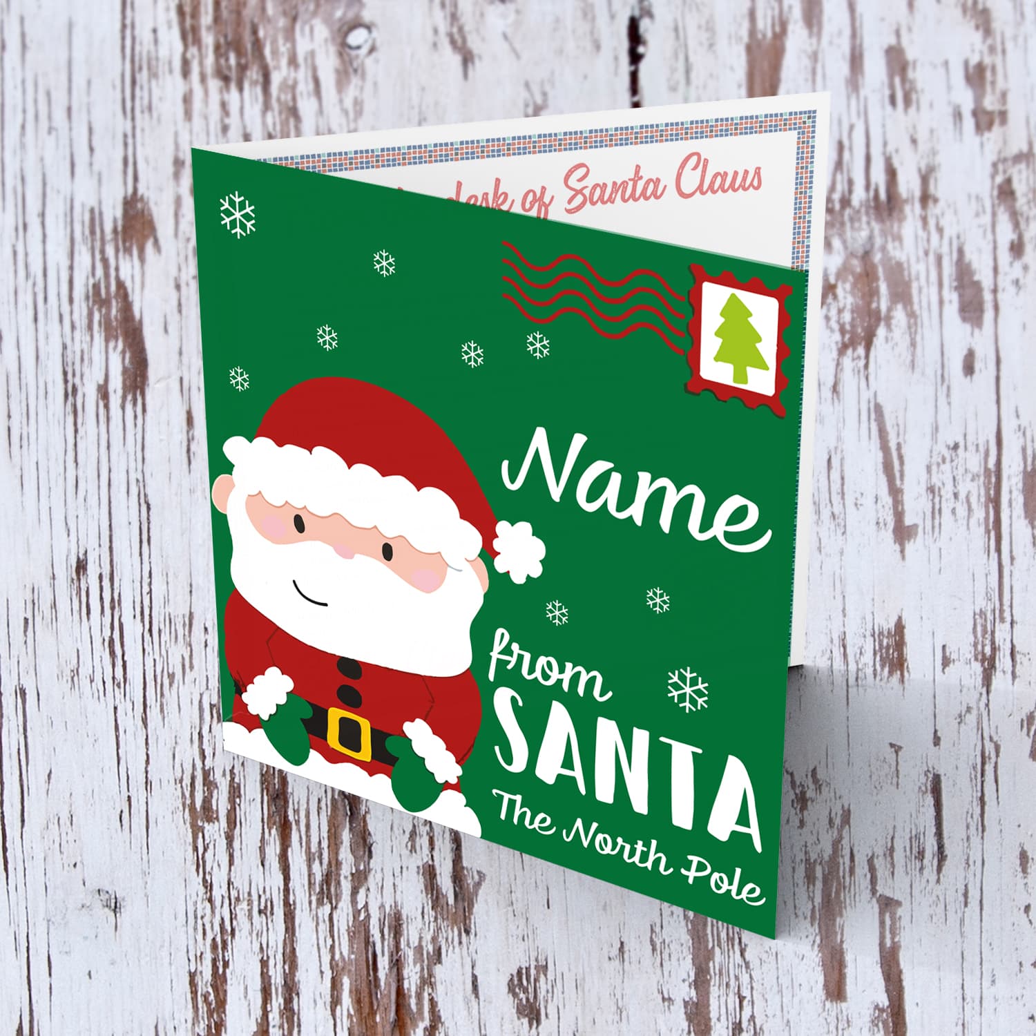 Personalisable Christmas card from Santa with a special message