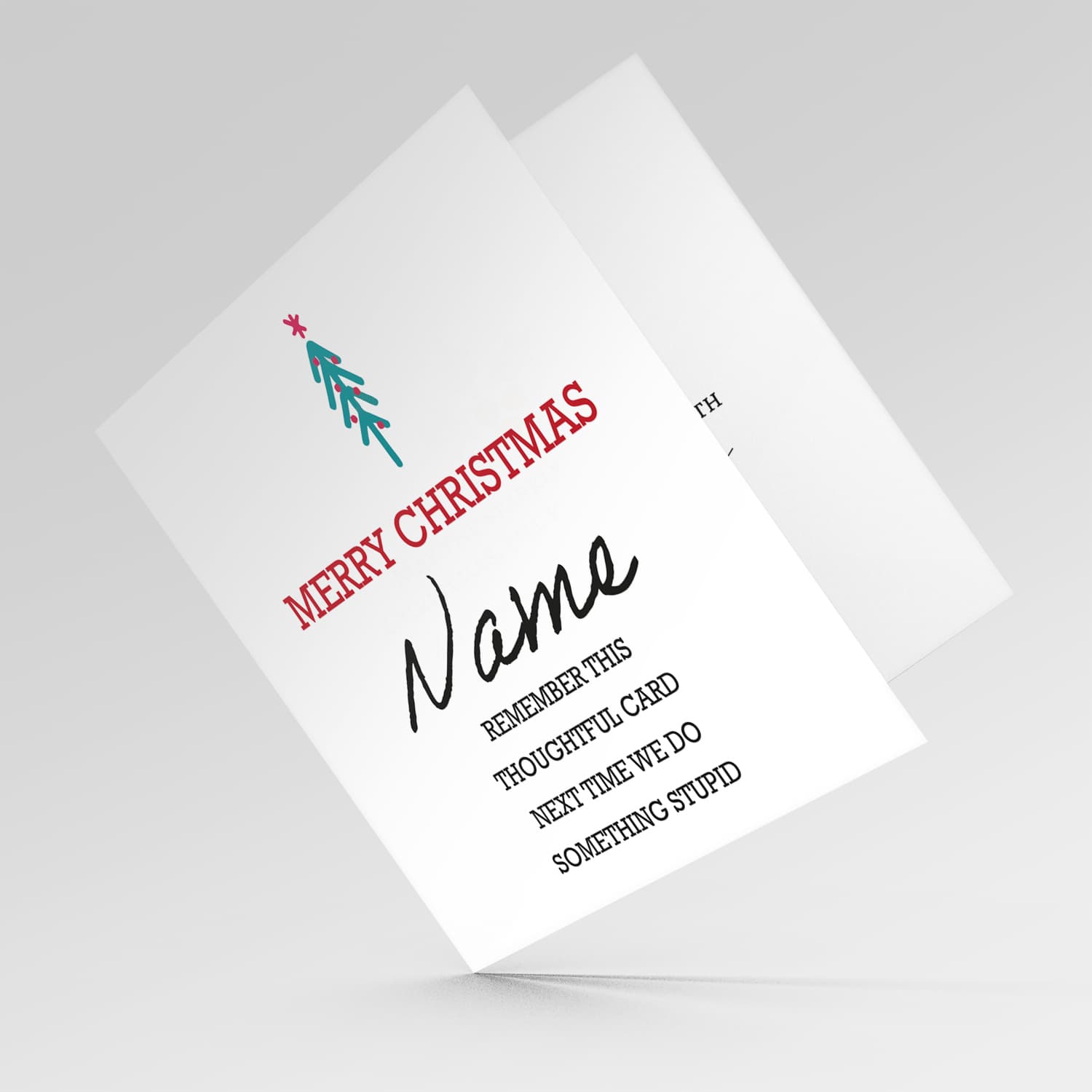 Funny personalisable Christmas card in English (plural) 