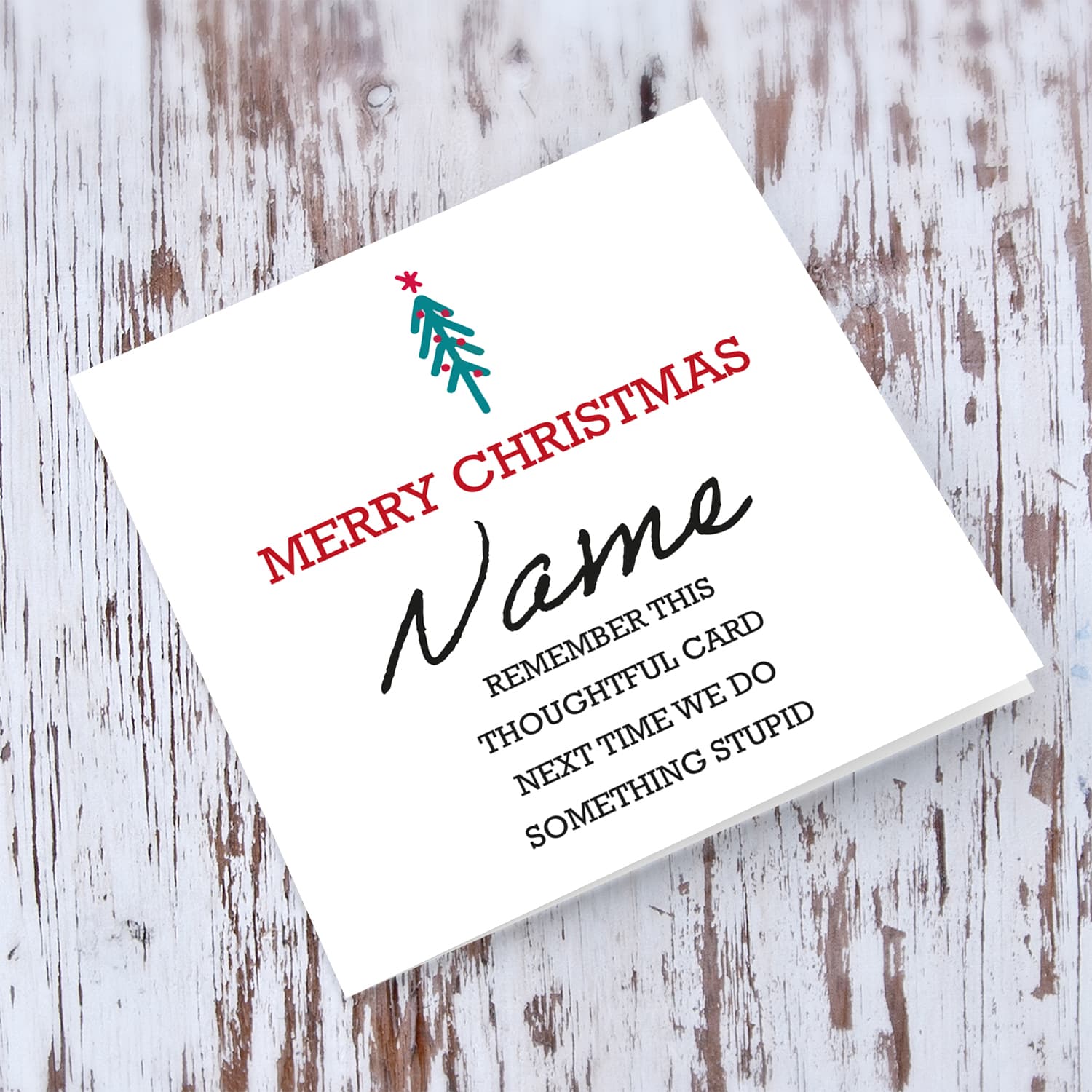 Funny personalisable Christmas card in English (plural) 