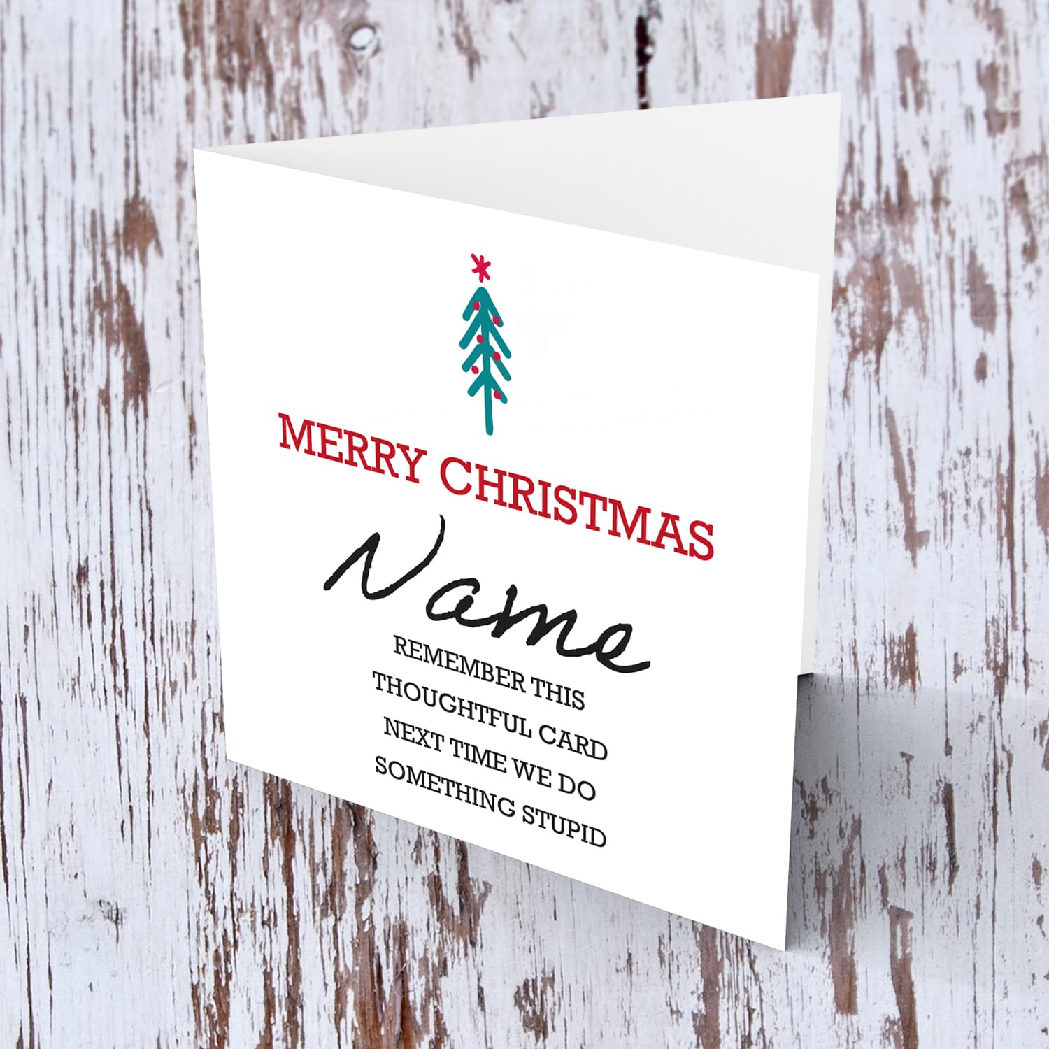 Funny personalisable Christmas card in English (plural) 