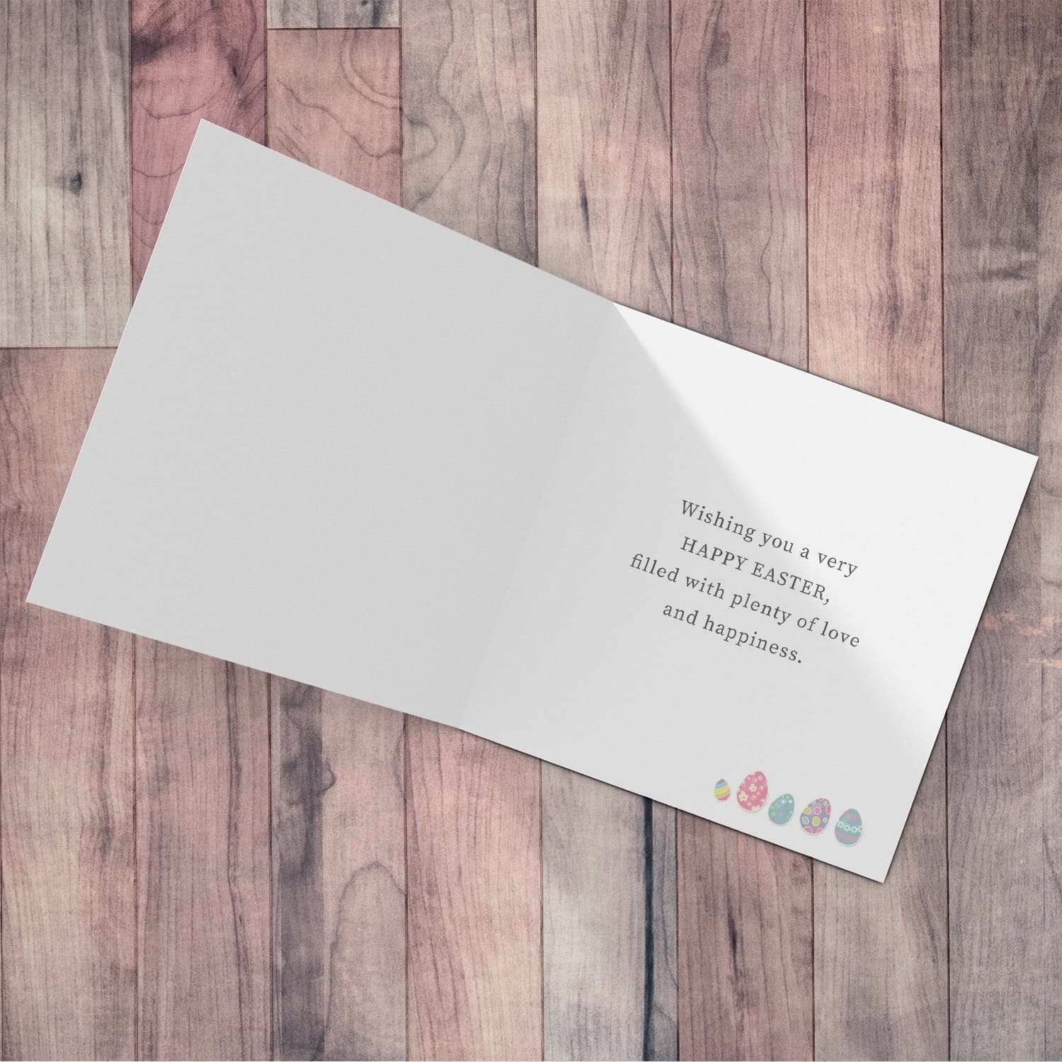 Cross with colourful flowers and hope Easter personalisable card in English