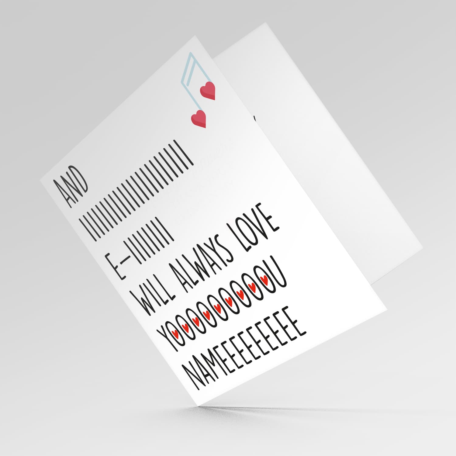 Funny Anniversary personalisable Card in English
