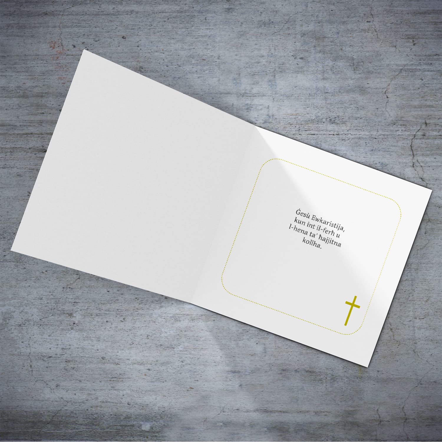 A beautiful Holy Communion Card for Twin boy & Girl in Maltese (Personalisable)