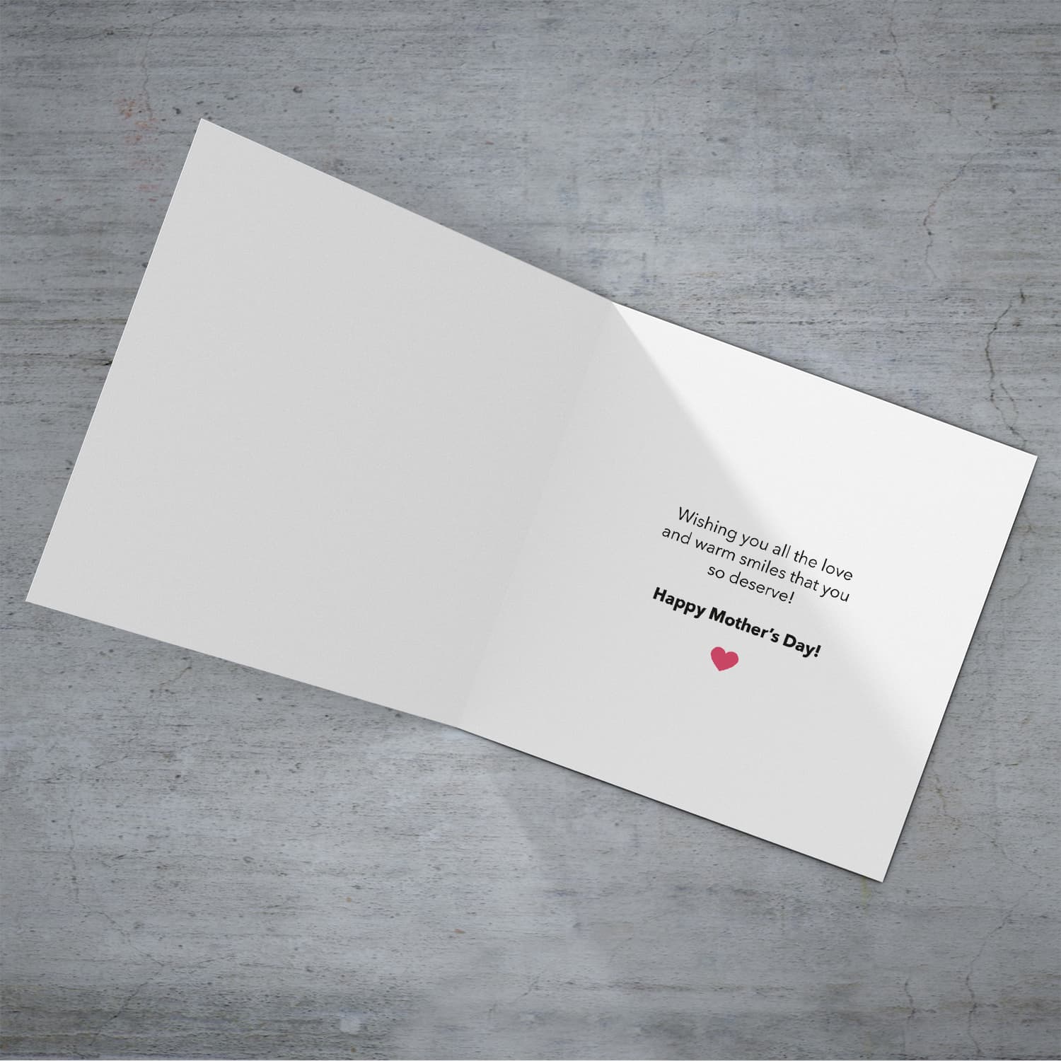 Cute bee themed mother's day personalisable card with scattered pink flowers in English