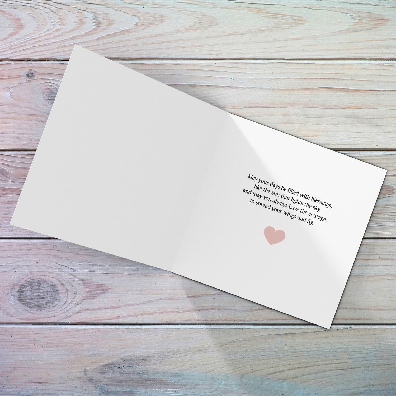 Elephant with bird holding pink balloon, with striped background baptism card for Goddaughter in English (Plural & Personalisable)