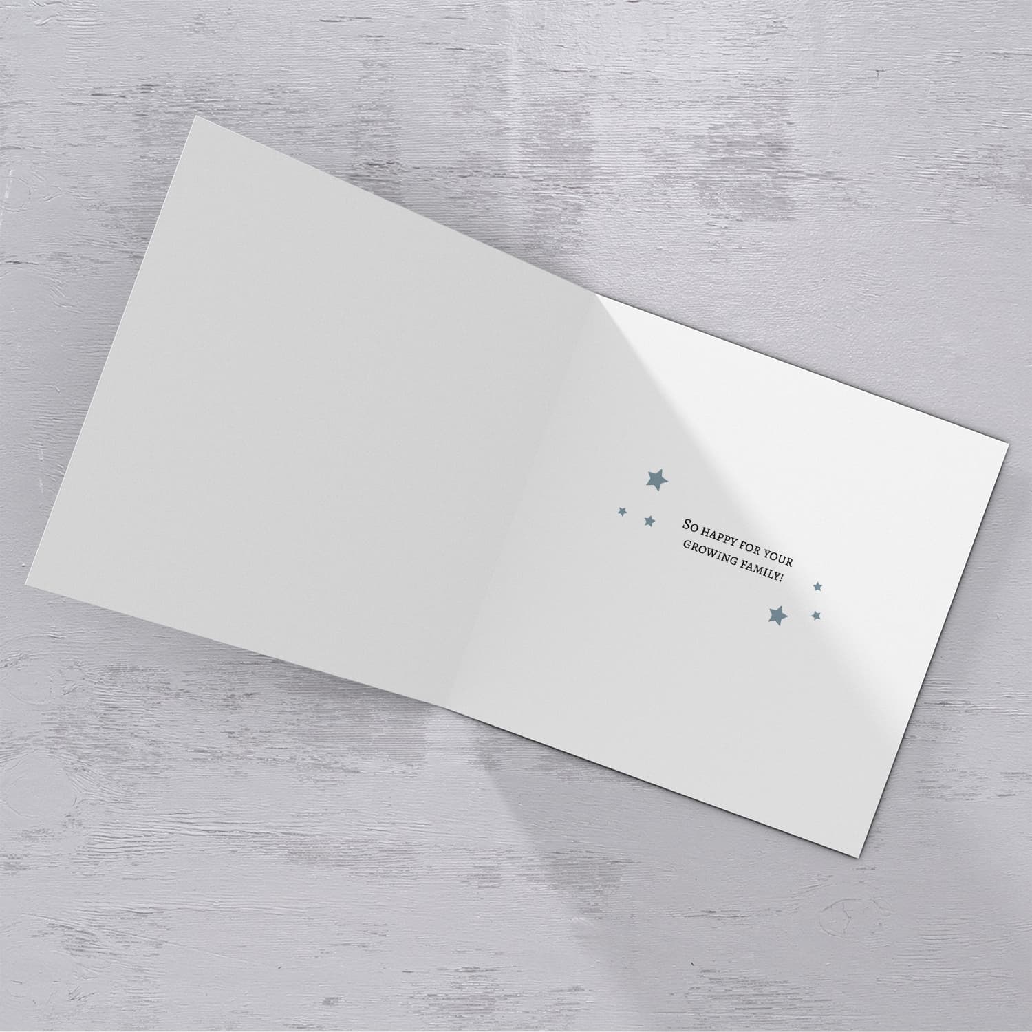Beary Cute teddy bear, wearing blue pants with white dots New Born card for Boys in English (Personalisable)