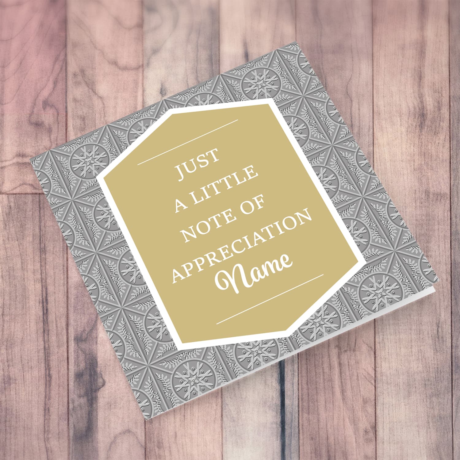 Just a little note of appreciation - thankyou card in English