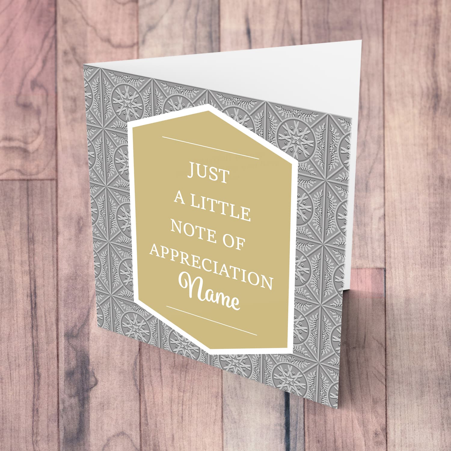 Just a little note of appreciation - thankyou card in English