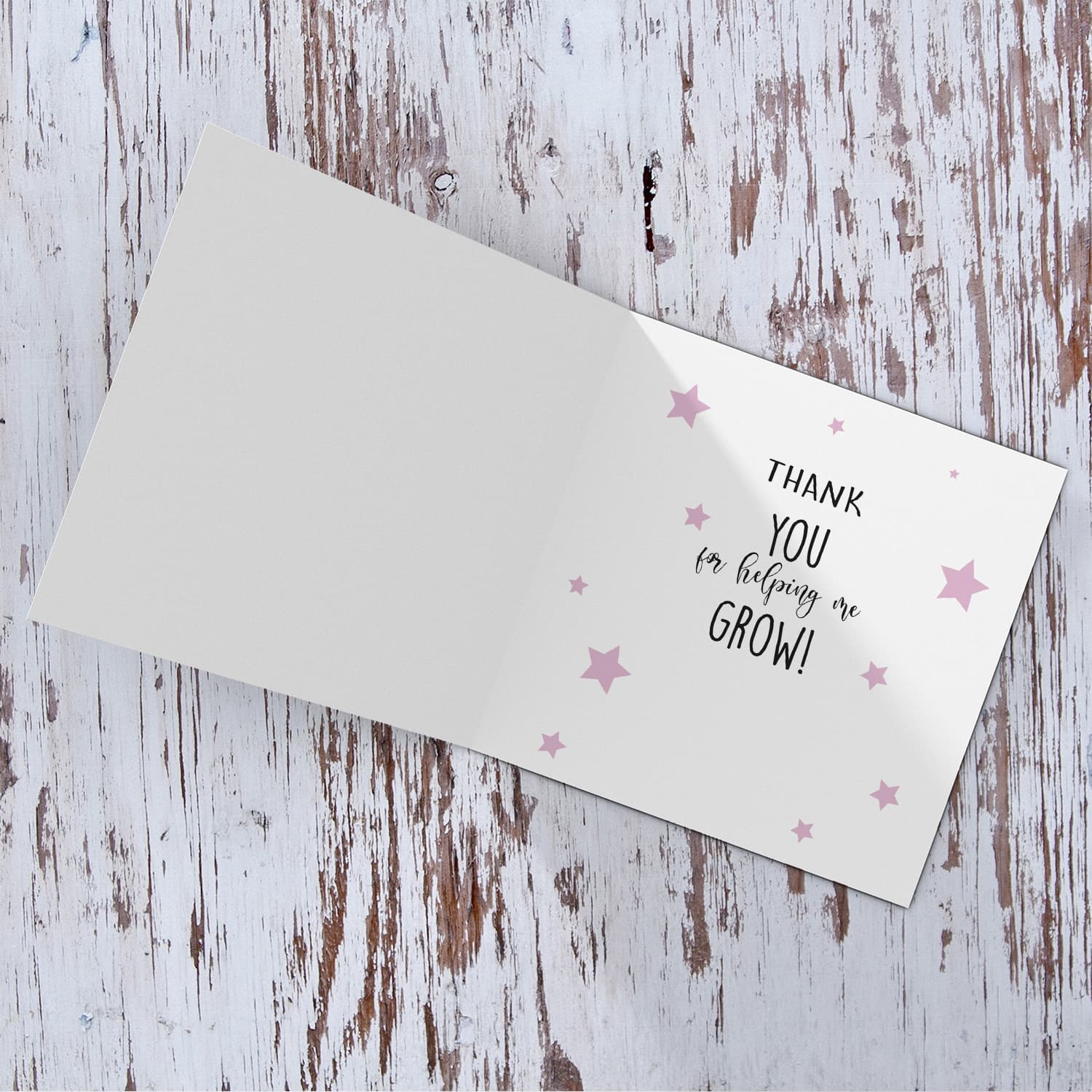 Floral themed thank you card for teacher / lse / carer / school related staff etc.. in English (personalisable)