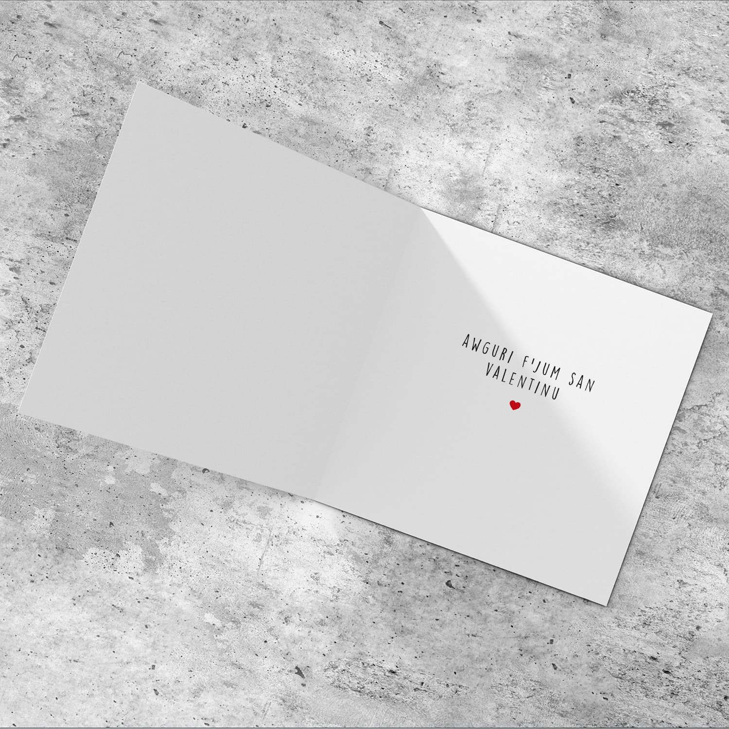 Pink background with black text personalisable Valentine's Card in Maltese