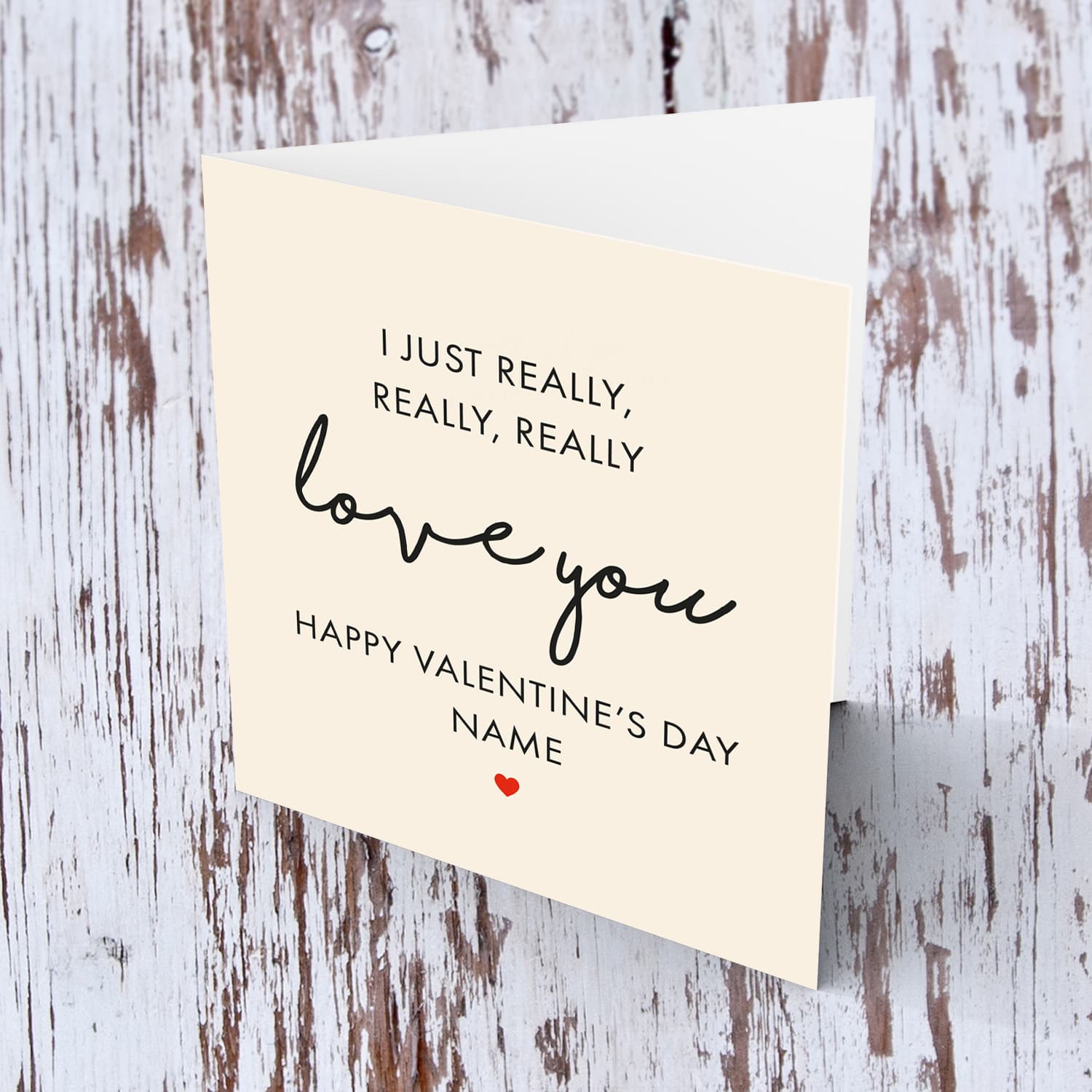 I just really really really love you personalisable Valentine's Card in English