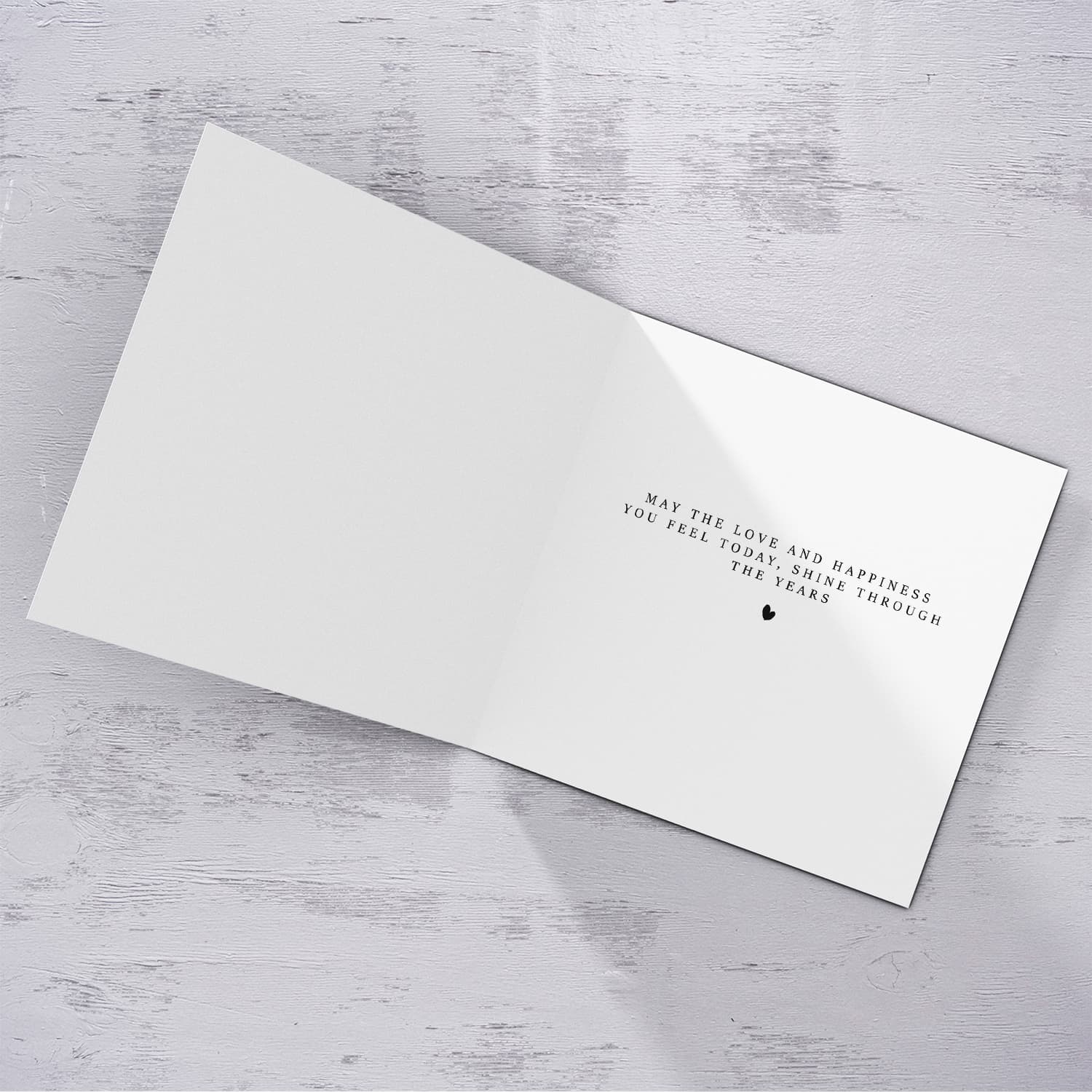 Golden border wedding card with wedding bands for Sister and Brother-in-law in English (Personalisable)