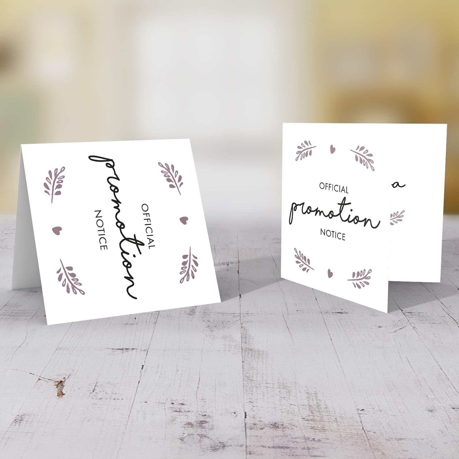 Minimalist official promotion notice card - from dad to grandpa