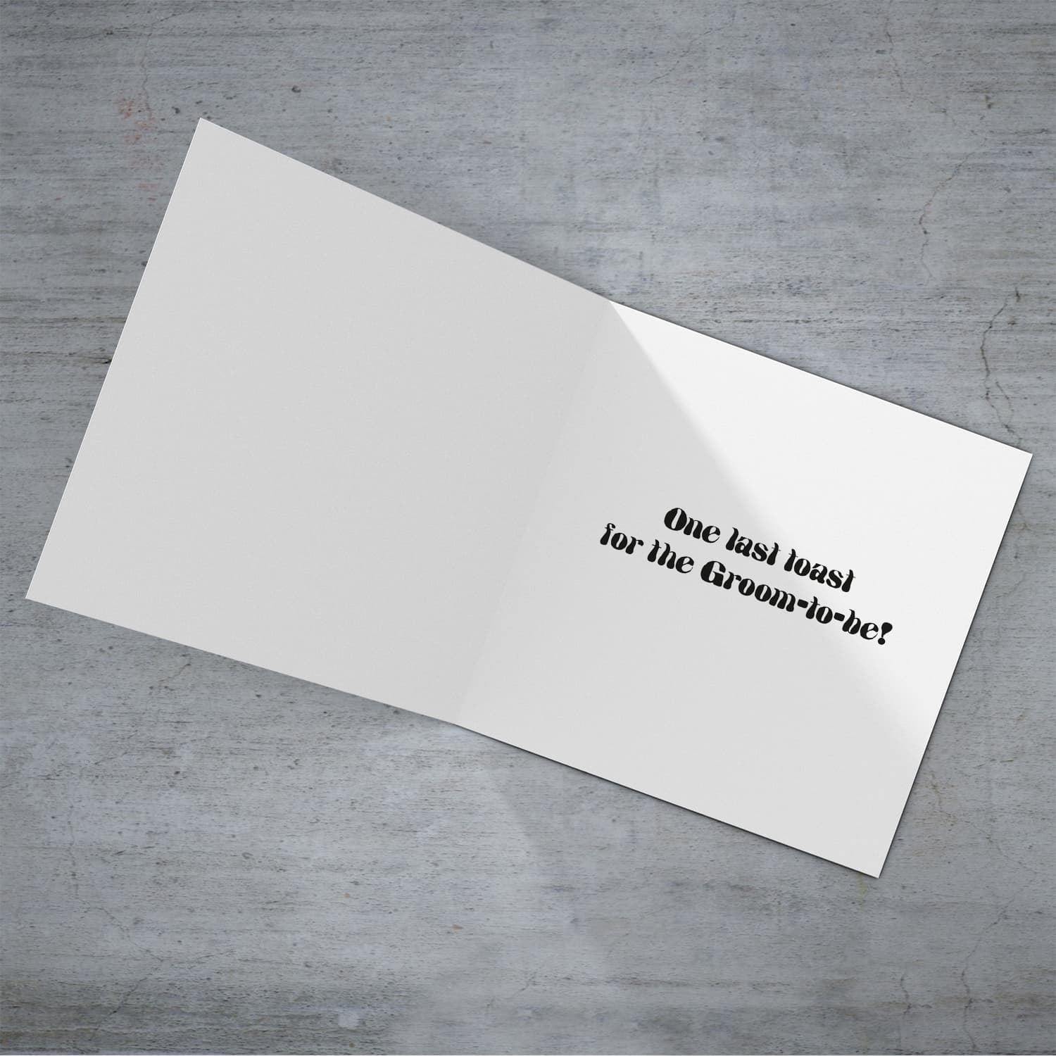 Beer themed bachelor's party card in English