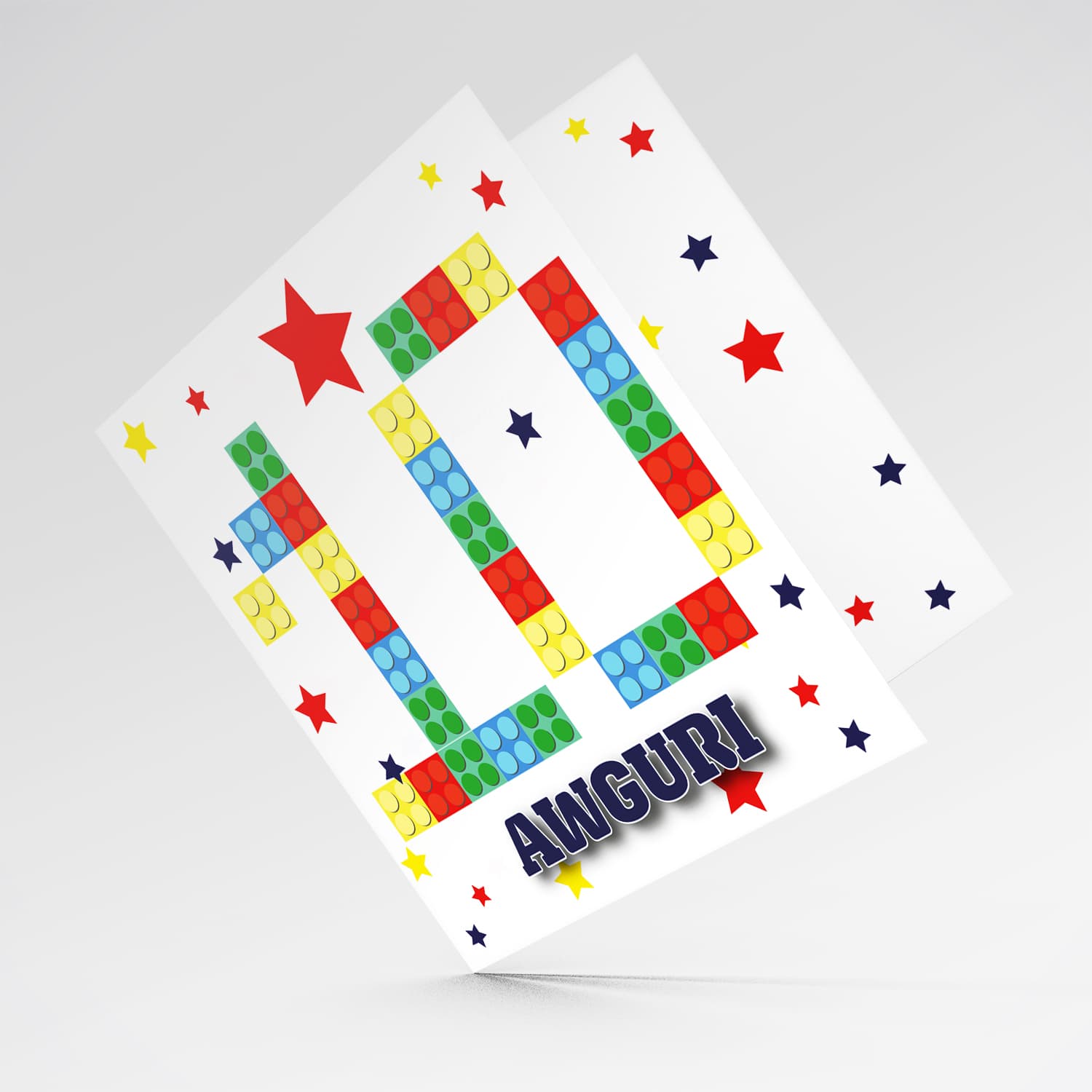 Legos, 10th Birthday card in Maltese