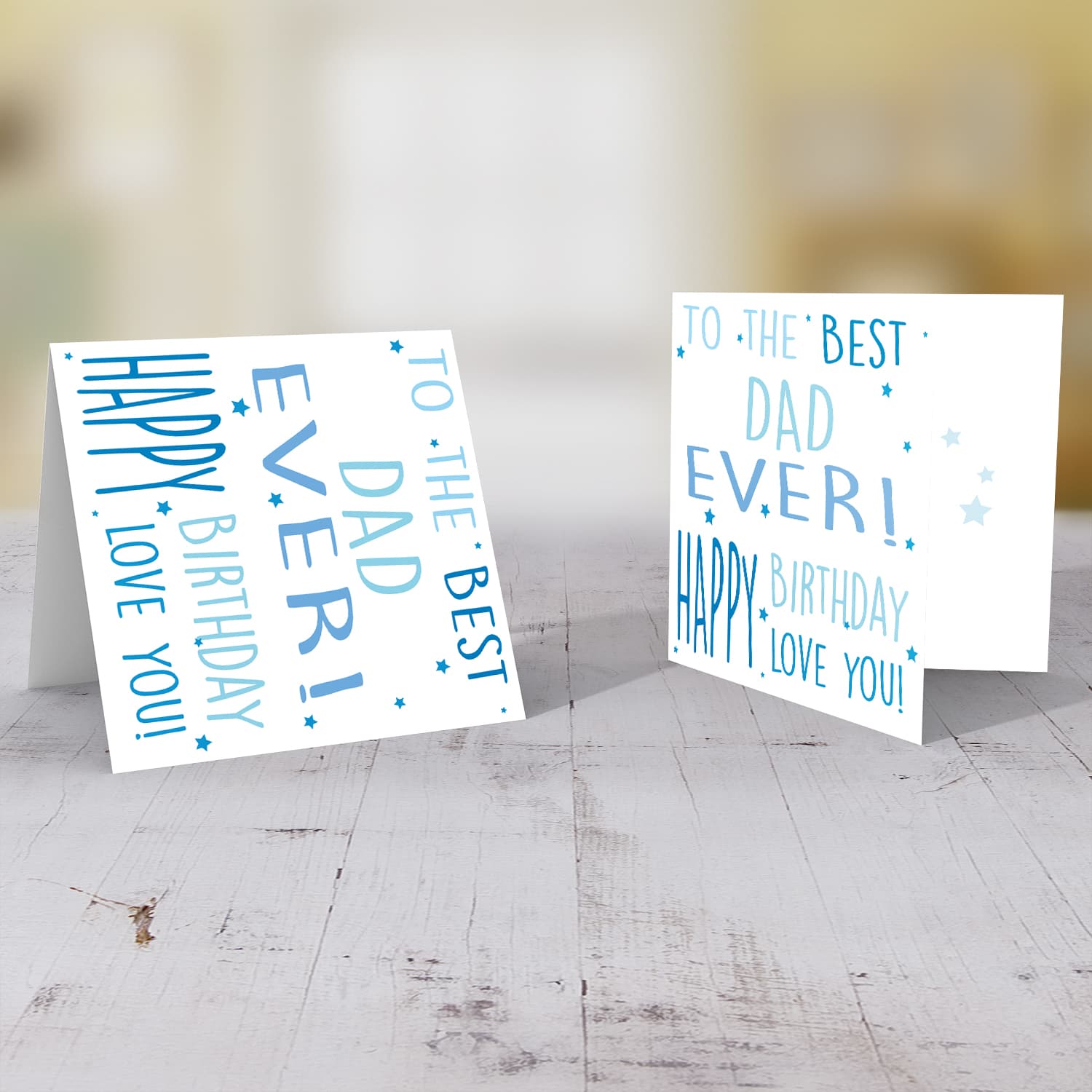 To the best dad ever birthday card in English