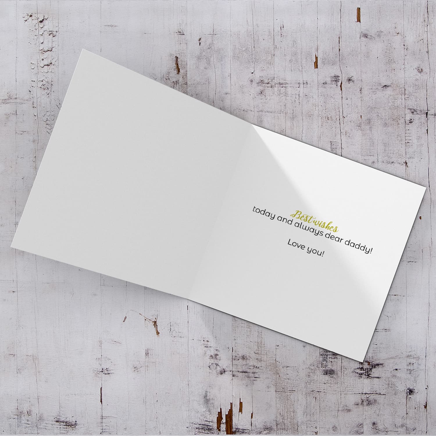 50th Birthday card in black and gold for Daddy in English