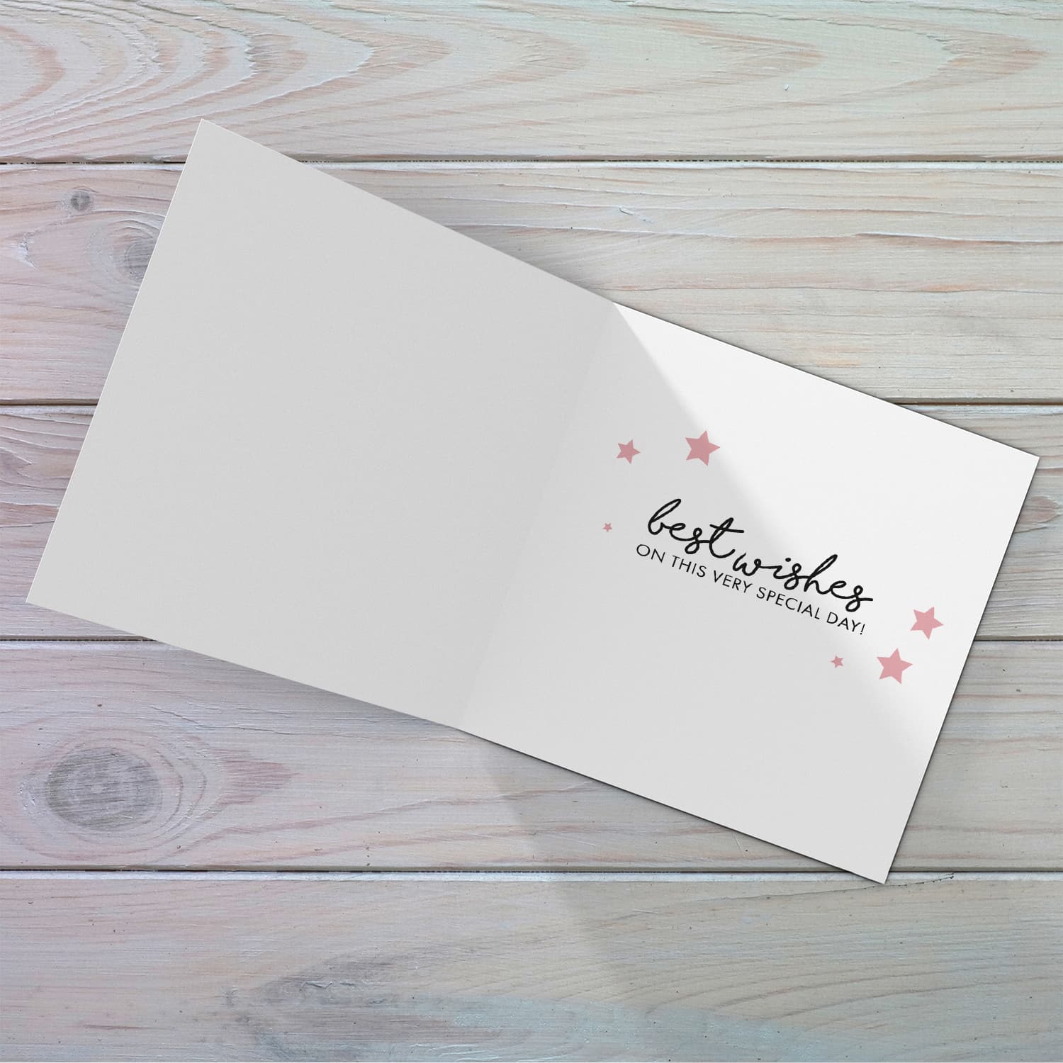 Pink number 6 with scattered white hearts birthday card in English