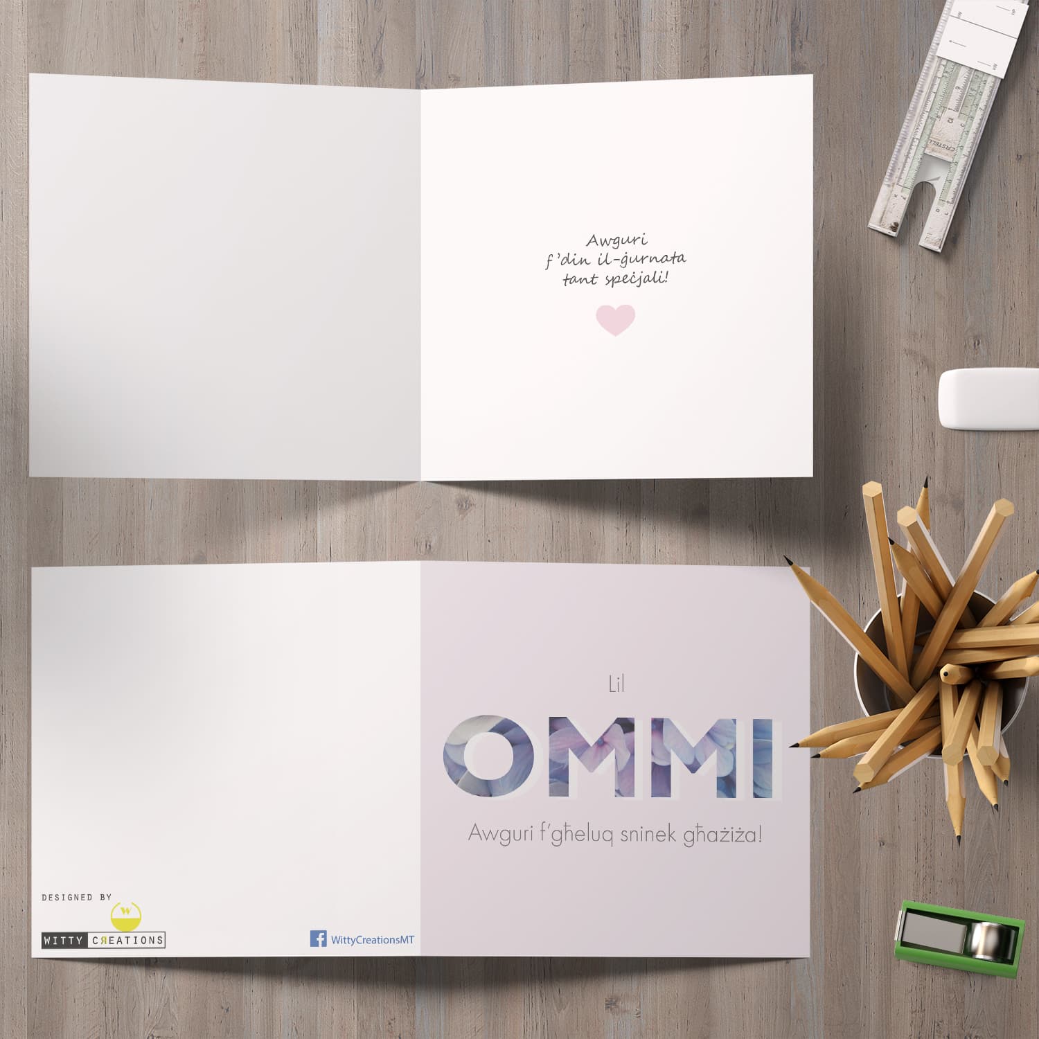 Birthday card for mother in Maltese