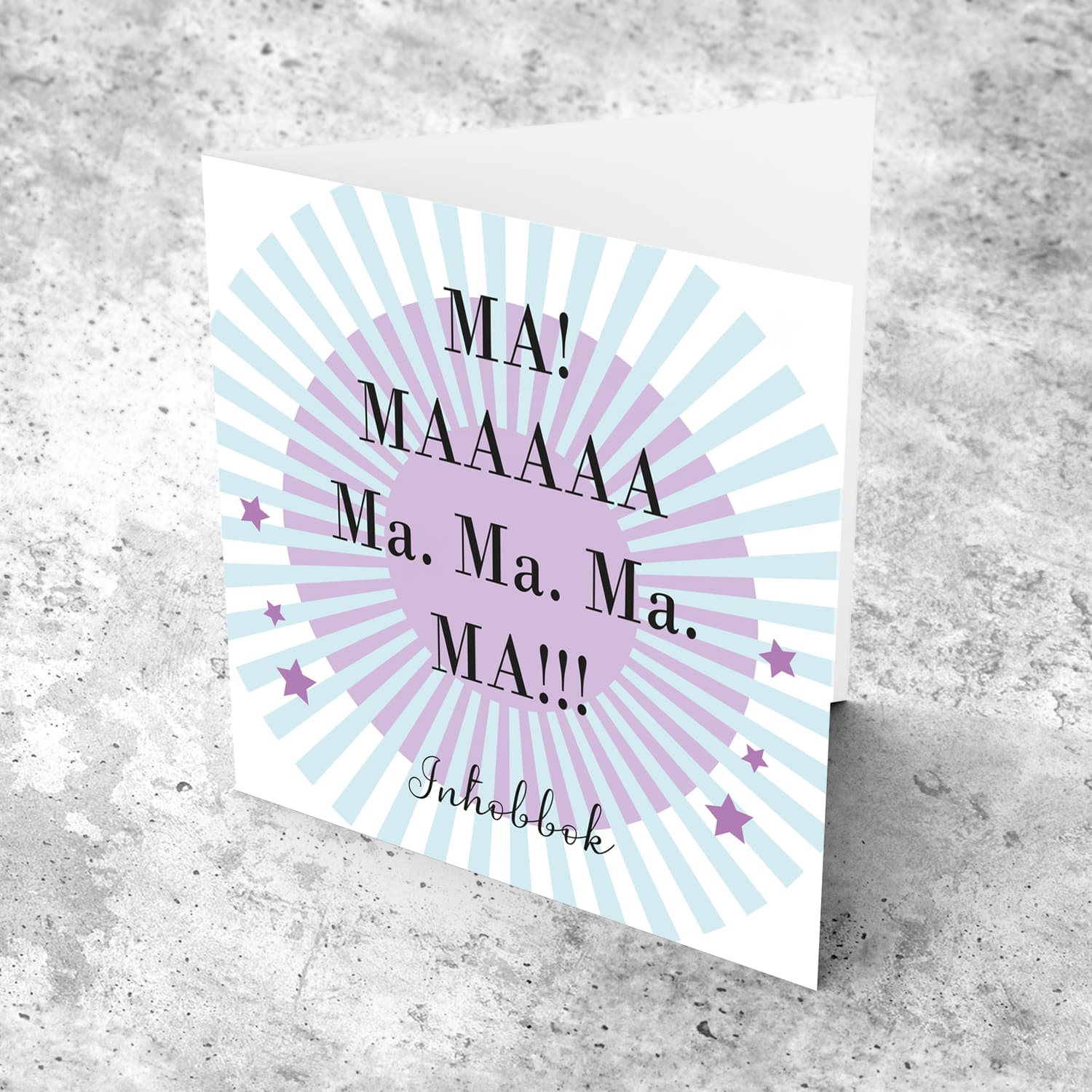 Funny birthday card for mum with stars in Maltese