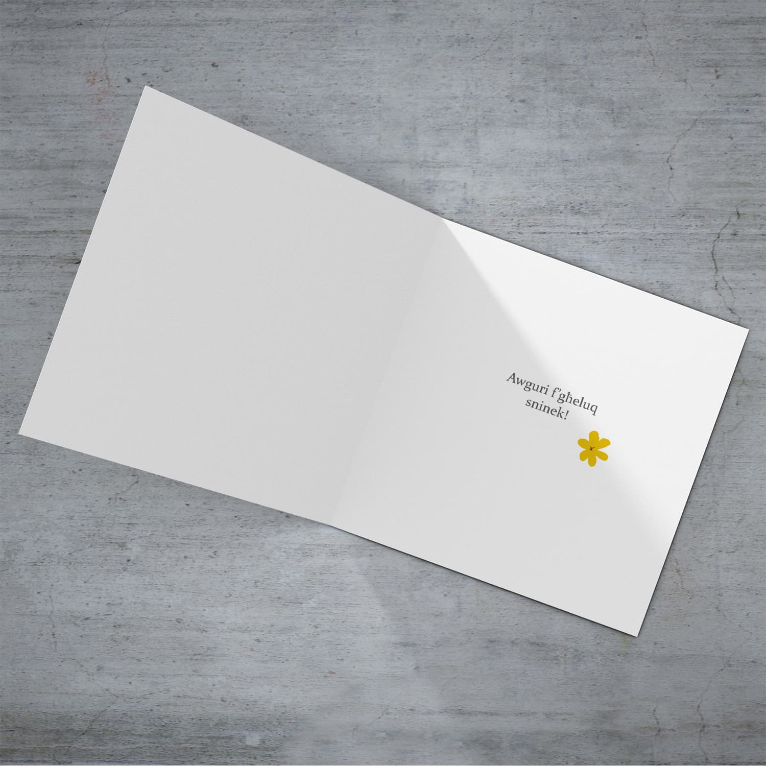 Funny Birthday card for mother with pink background and light blue hearts in Maltese