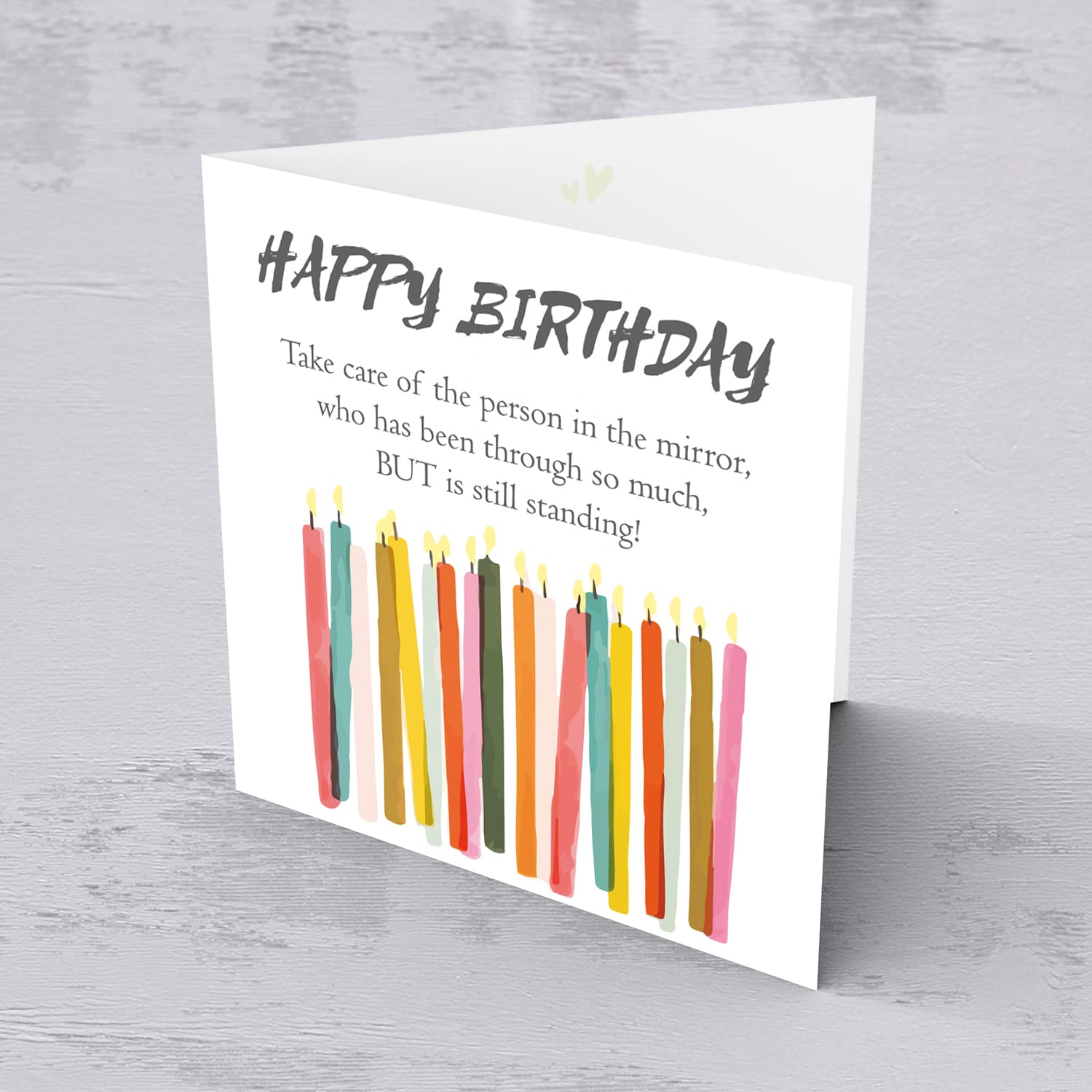 Candle themed birthday card for someone passing through a difficult moment in English