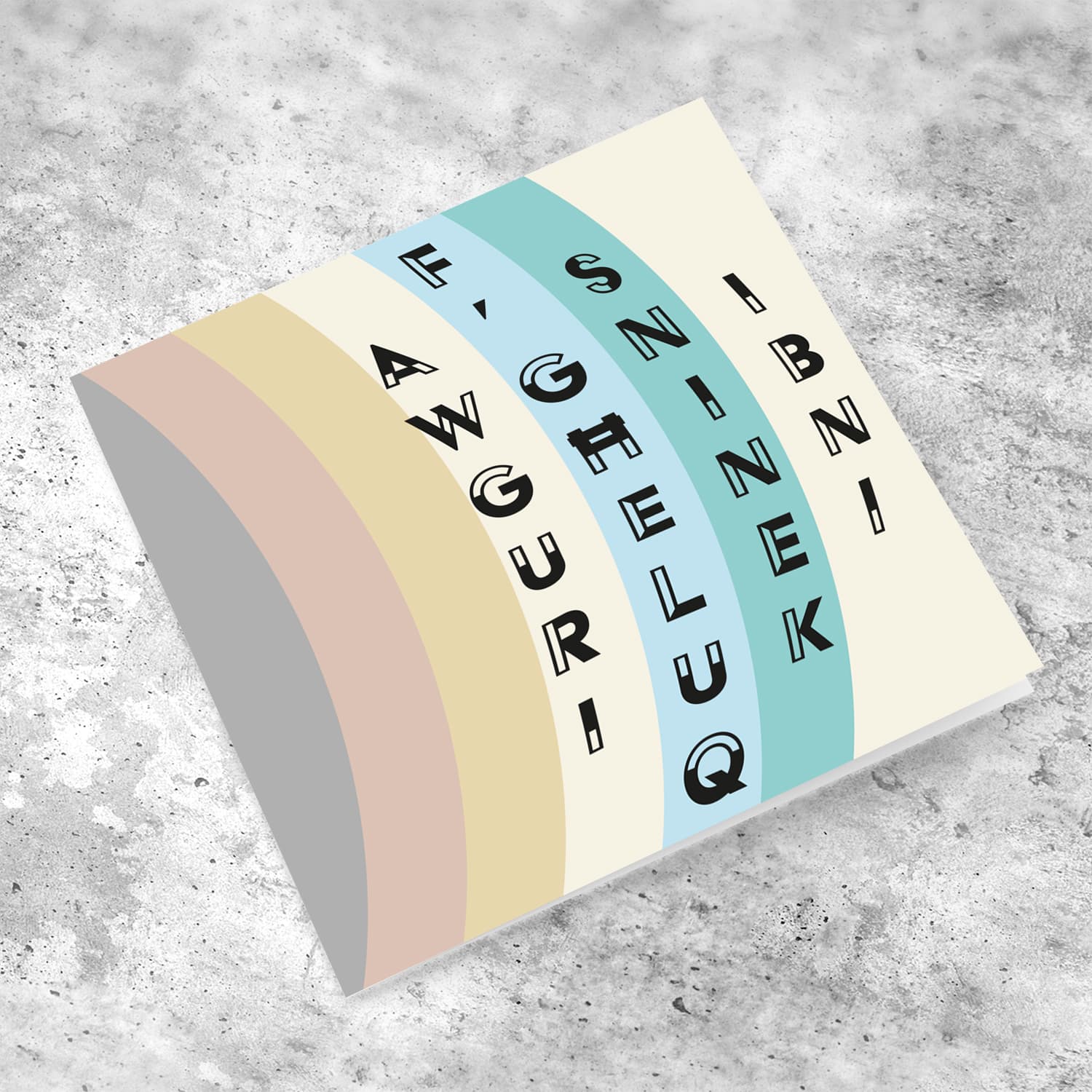 Various layers of pastel colours birthday card for Son in Maltese