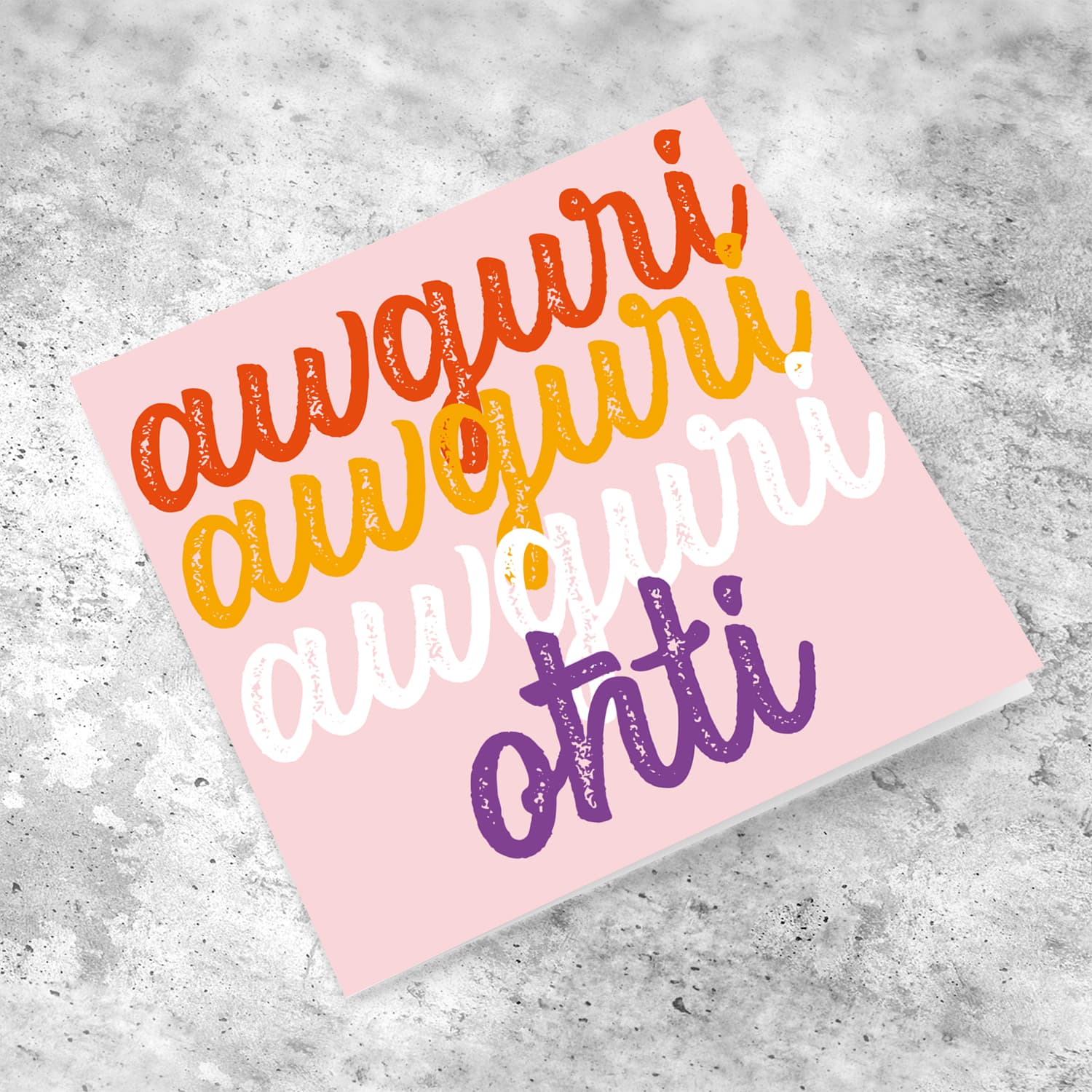 Coloured font birthday card for sister in Maltese