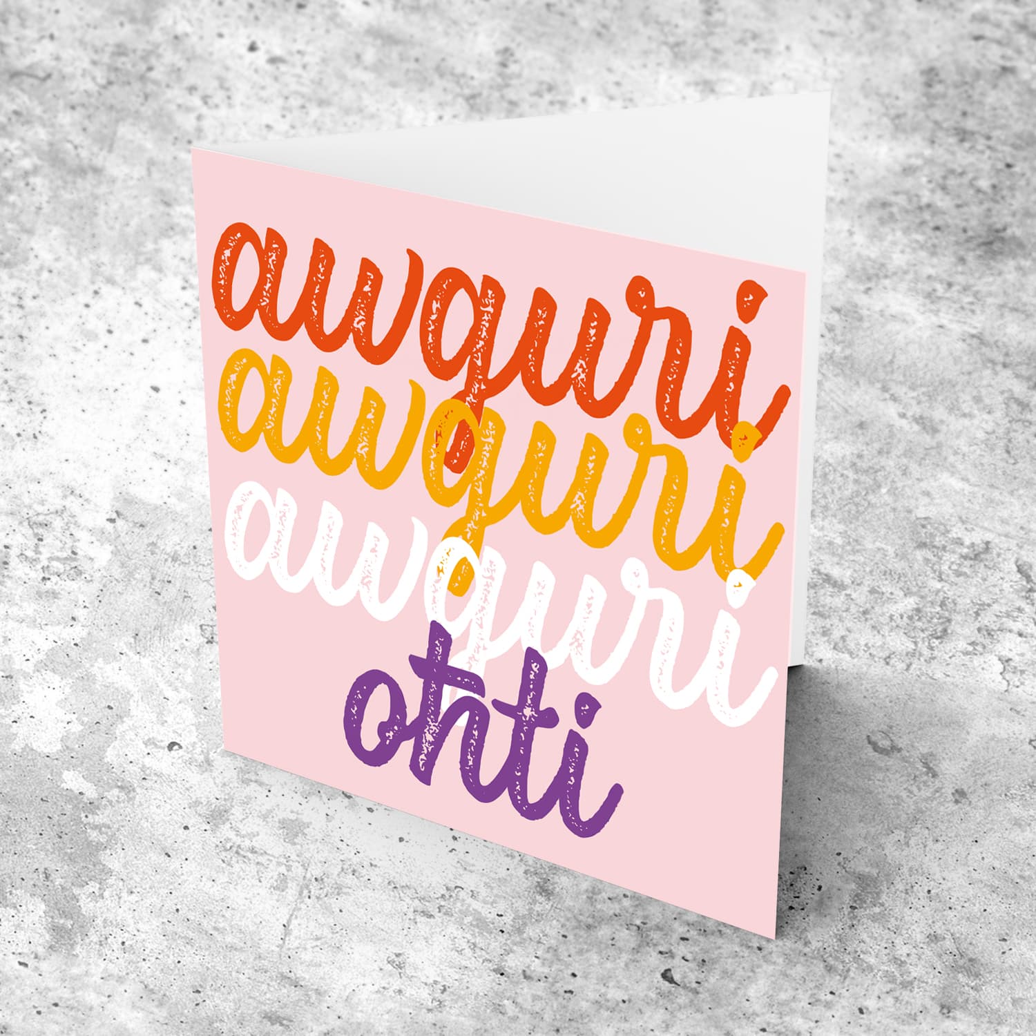 Coloured font birthday card for sister in Maltese