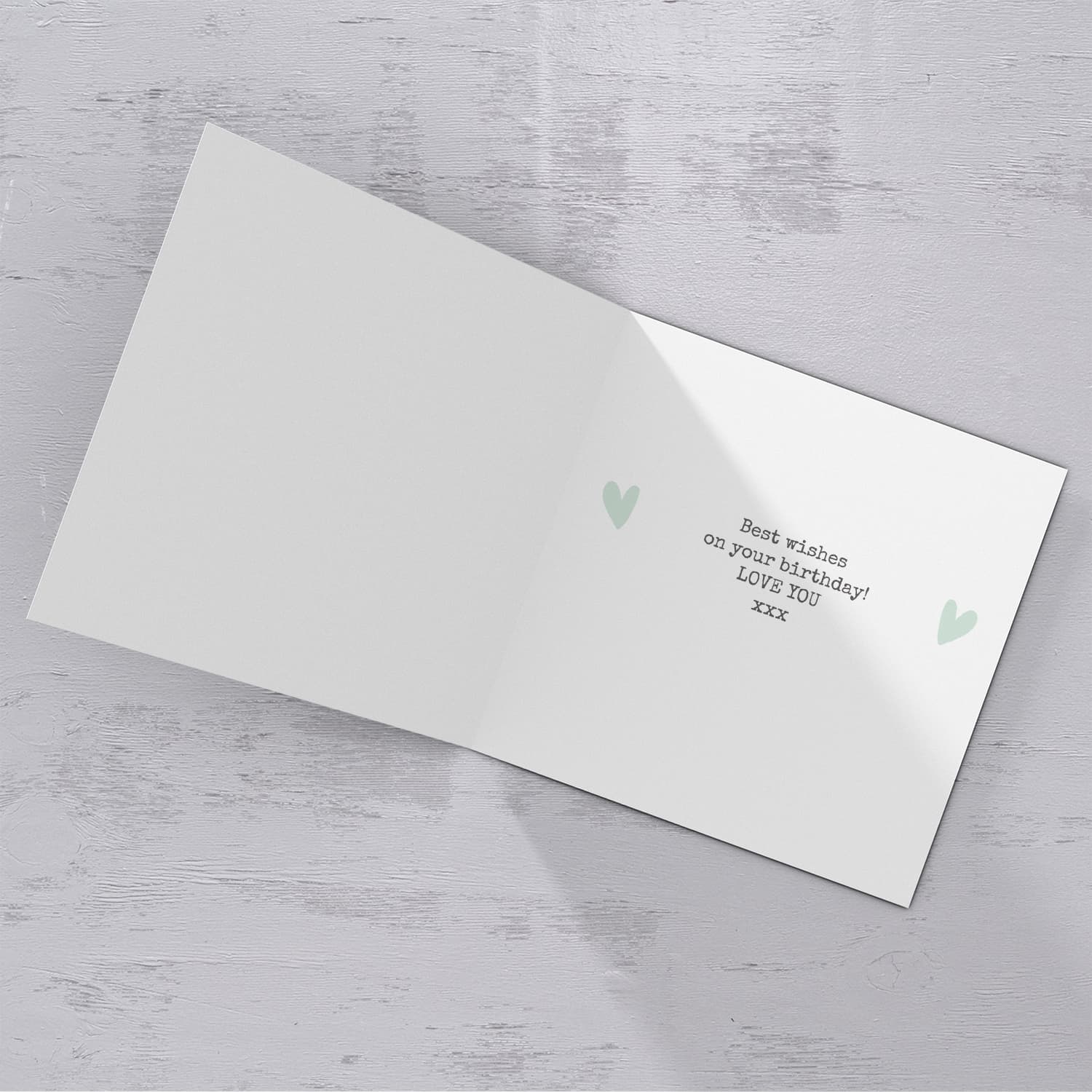 Birthday card for daddy to be with mint background and scattered stars in English