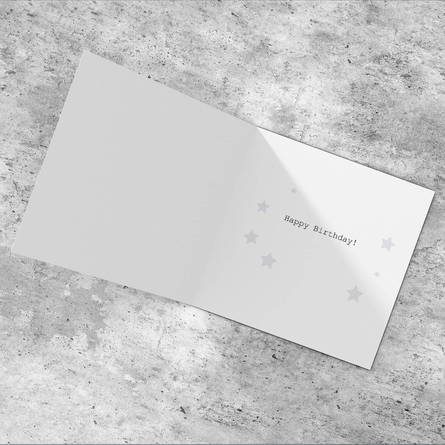 Orange and purple background birthday card in English!