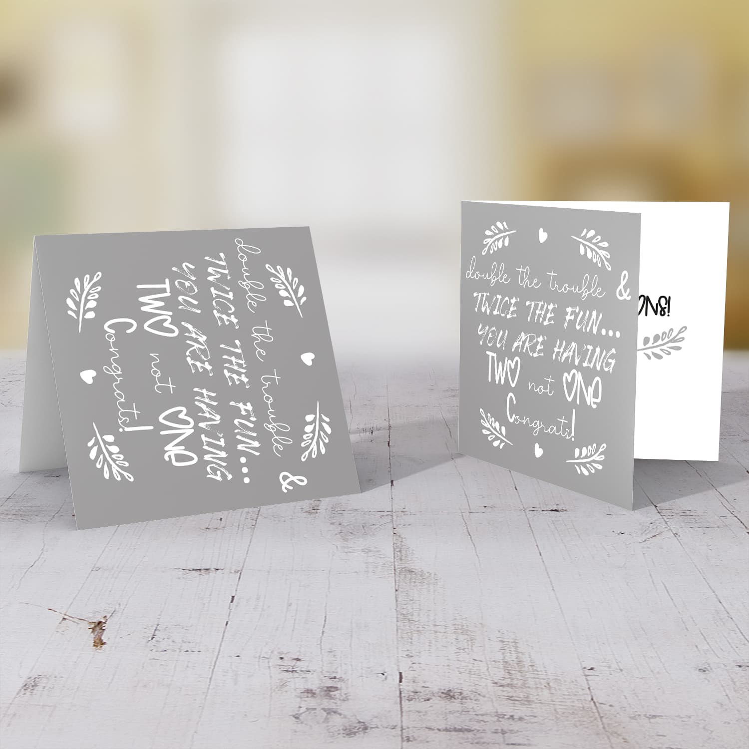 Baby shower / Congratulations card - for someone expecting twins