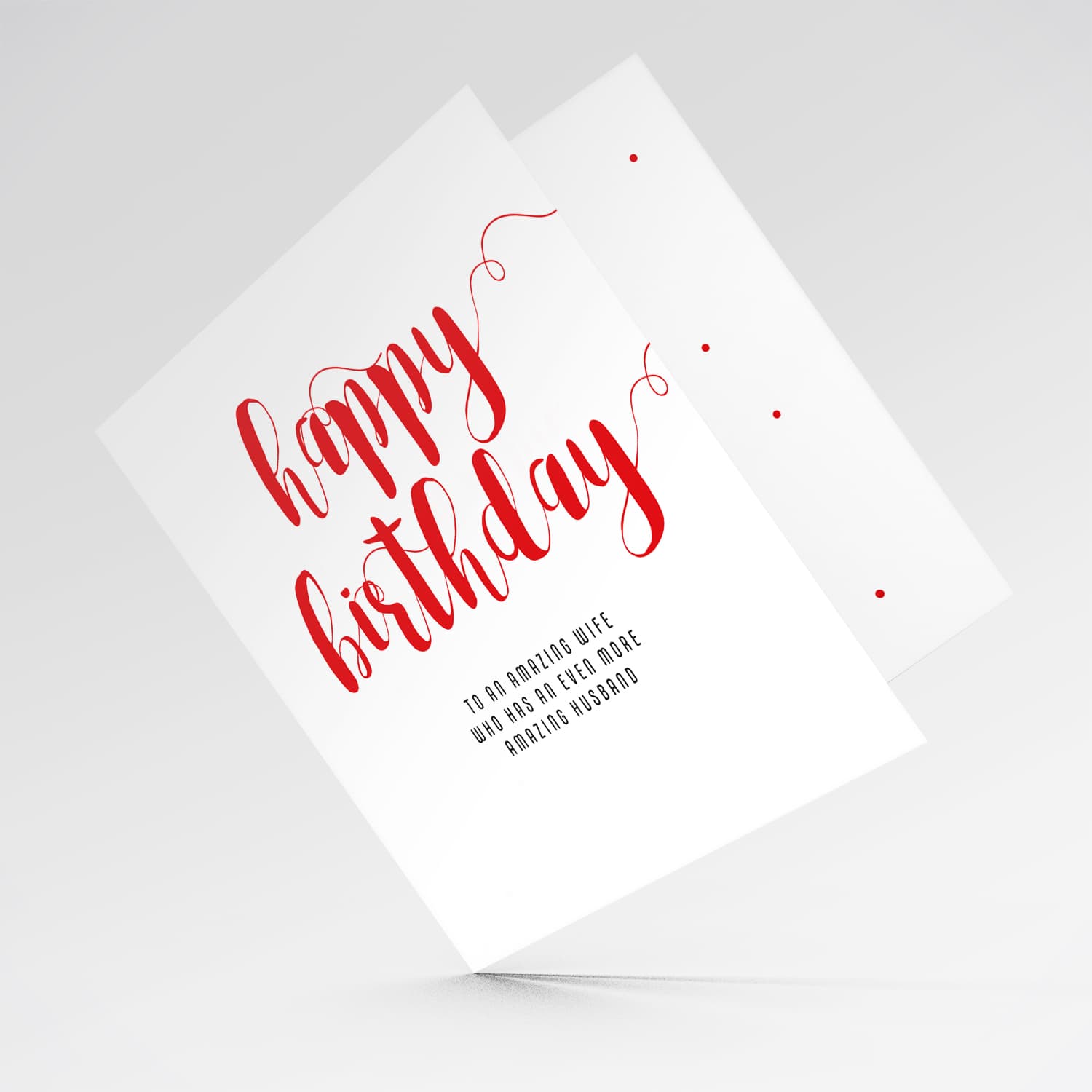 Funny minimalist birthday card for wife in English
