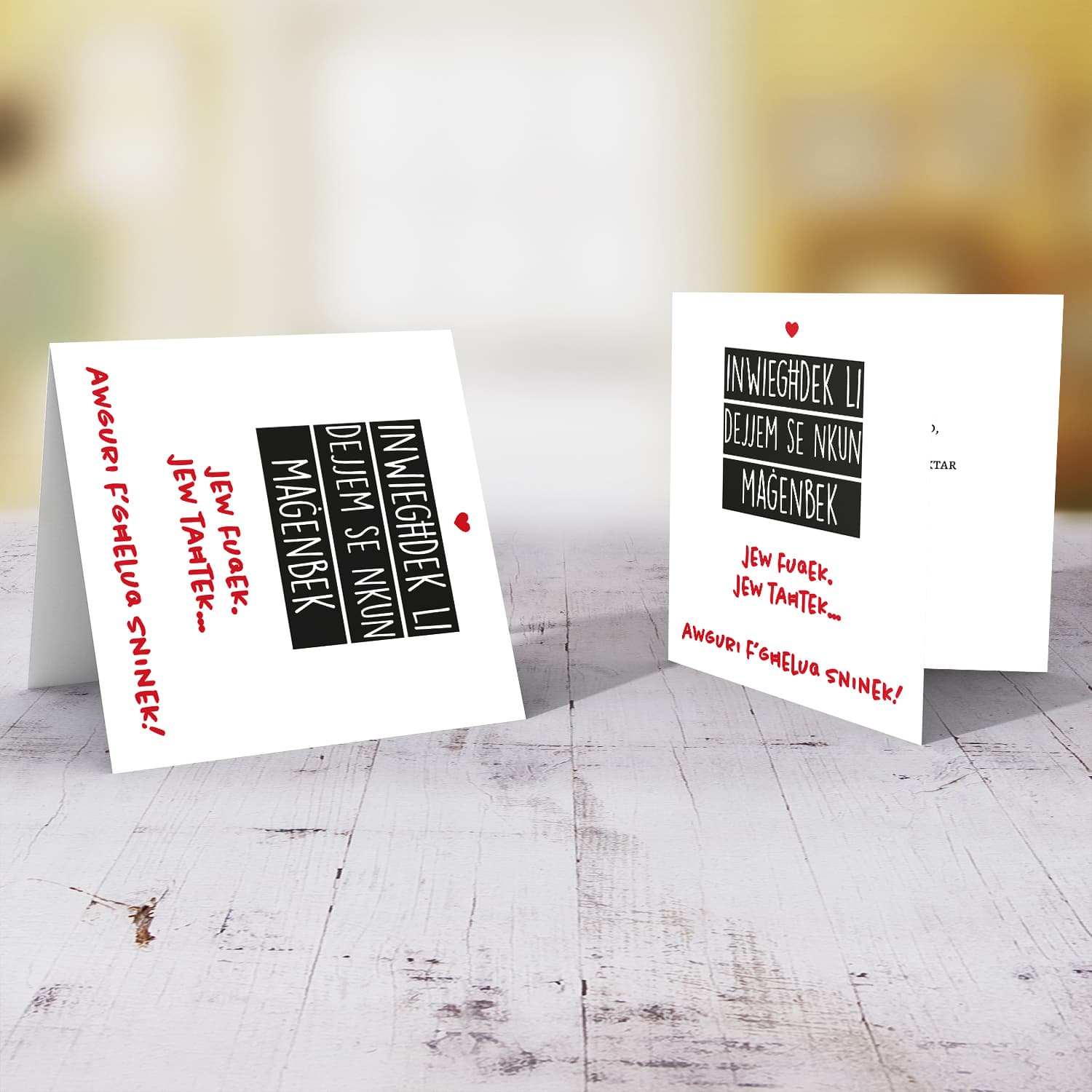 Funny birthday card for partner / wife / husband / boyfriend / girlfriend in Maltese