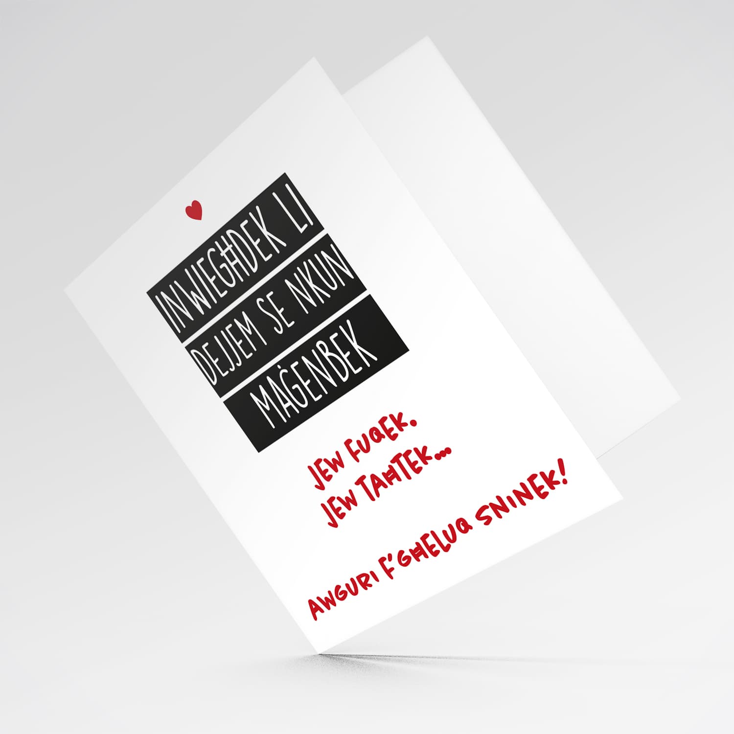 Funny birthday card for partner / wife / husband / boyfriend / girlfriend in Maltese