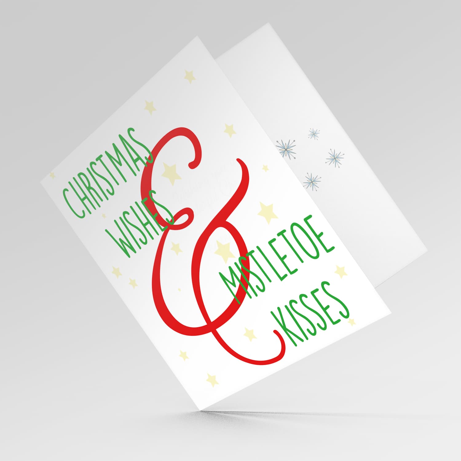 Star themed Christmas card in English
