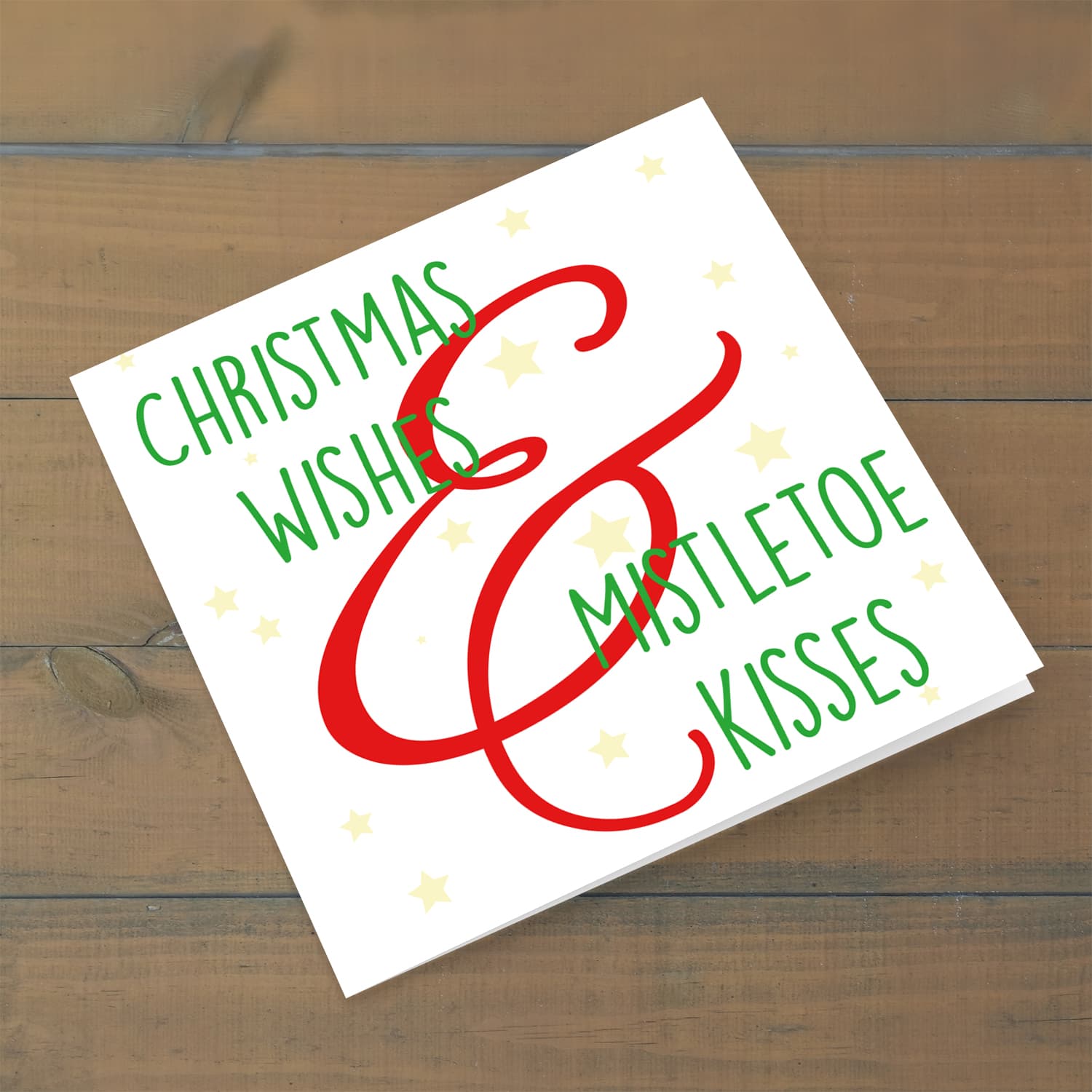 Star themed Christmas card in English