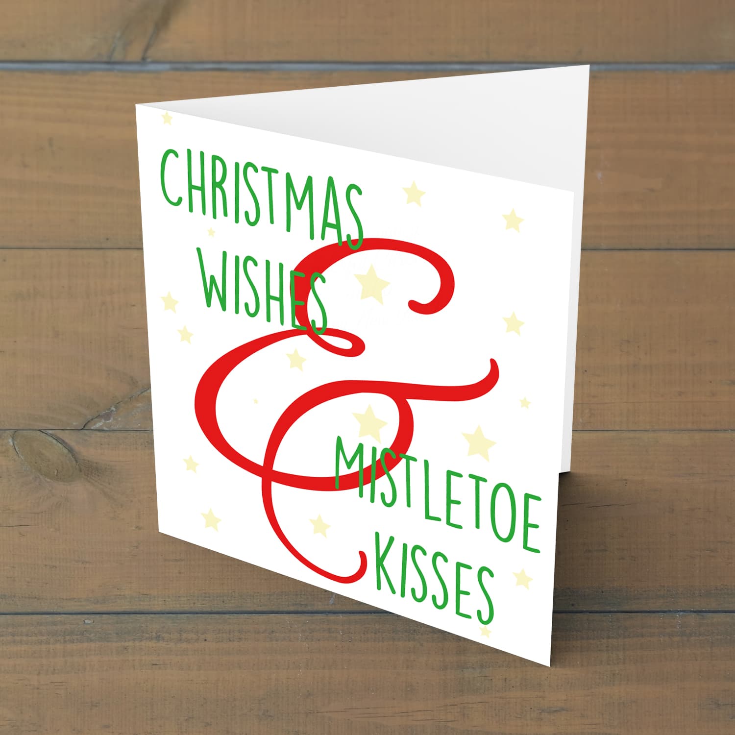 Star themed Christmas card in English