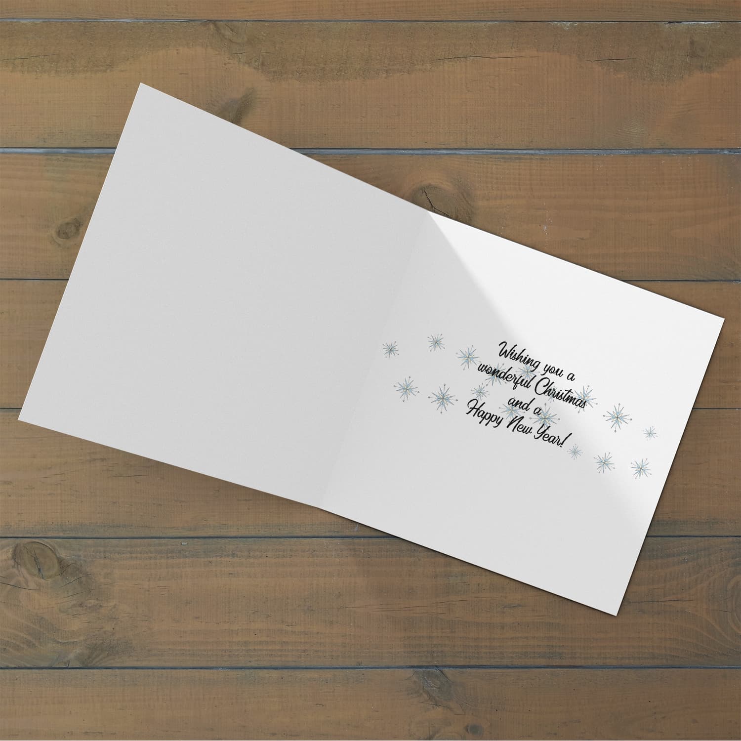 Star themed Christmas card in English